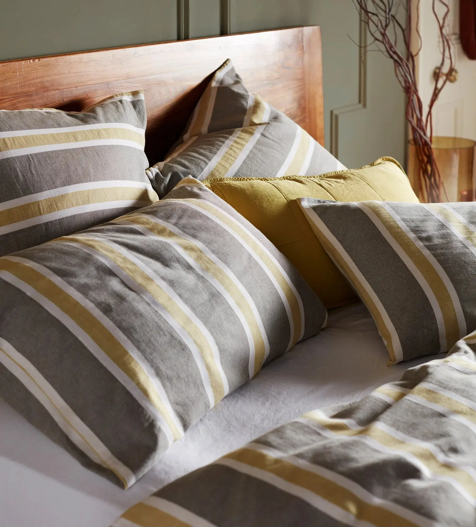 Sadie Stripe 100% Organic Cotton Bed Linen - Image 2