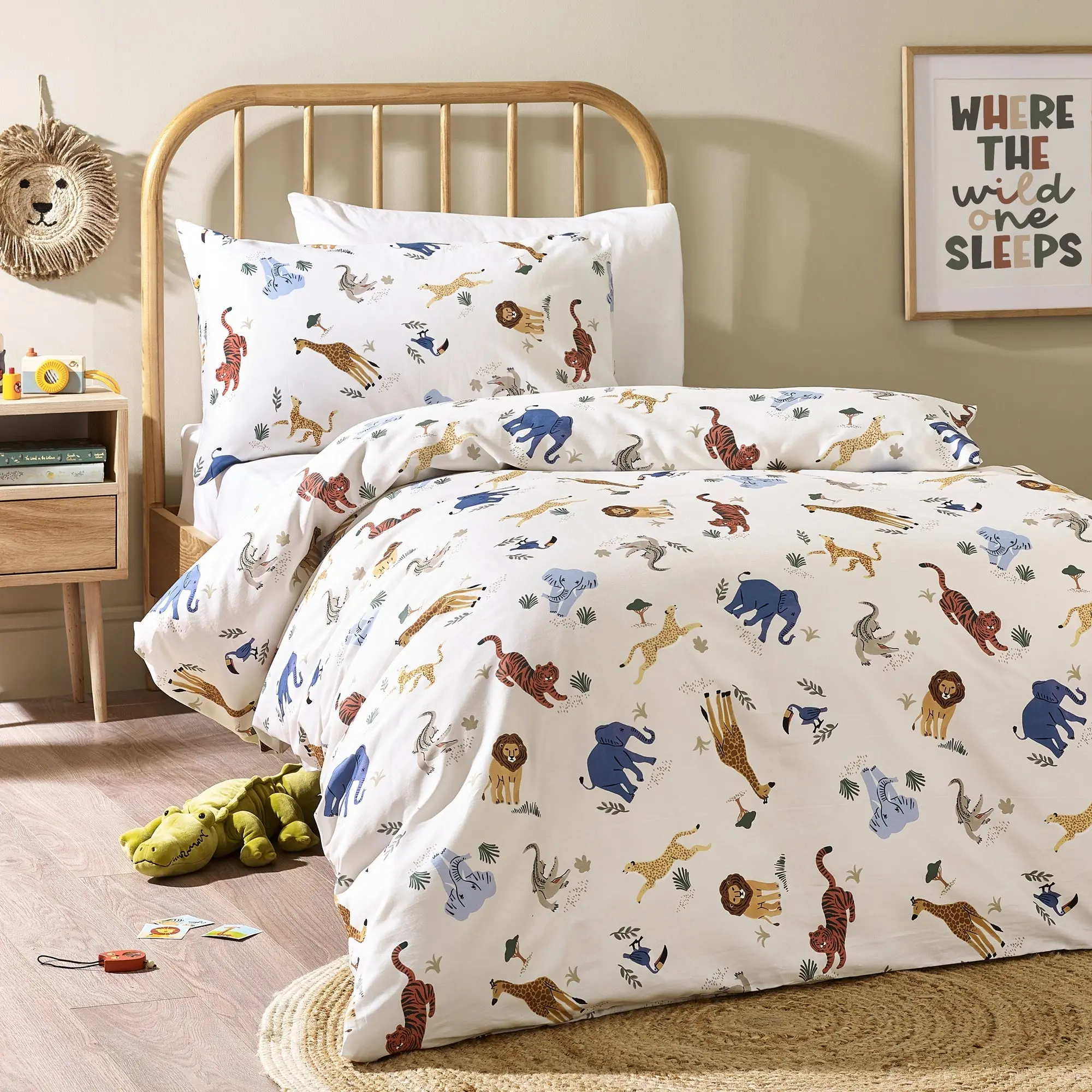 Safari Organic Cotton Duvet Cover & Pillowcase - Image 2