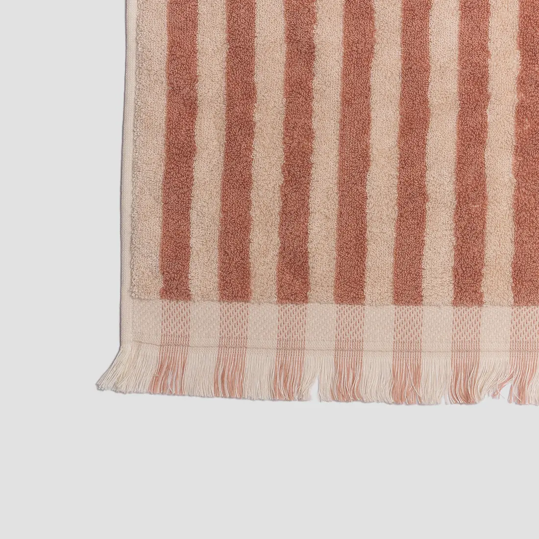 Sand Shell Pembroke Stripe Cotton Towels - Image 3
