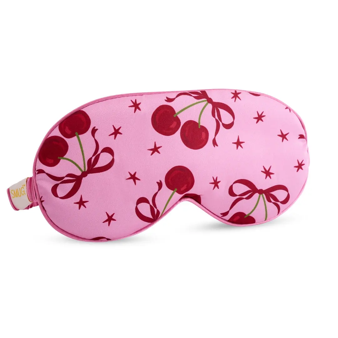 Pink Cherries Satin Sleep Mask - Image 3