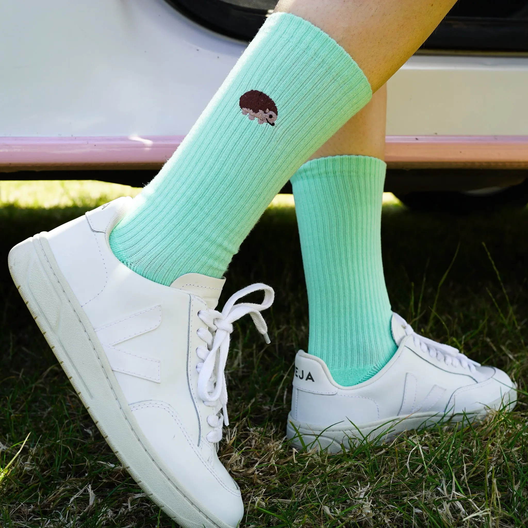 Save the Hedgehog Ribbed Bamboo Socks - Image 8