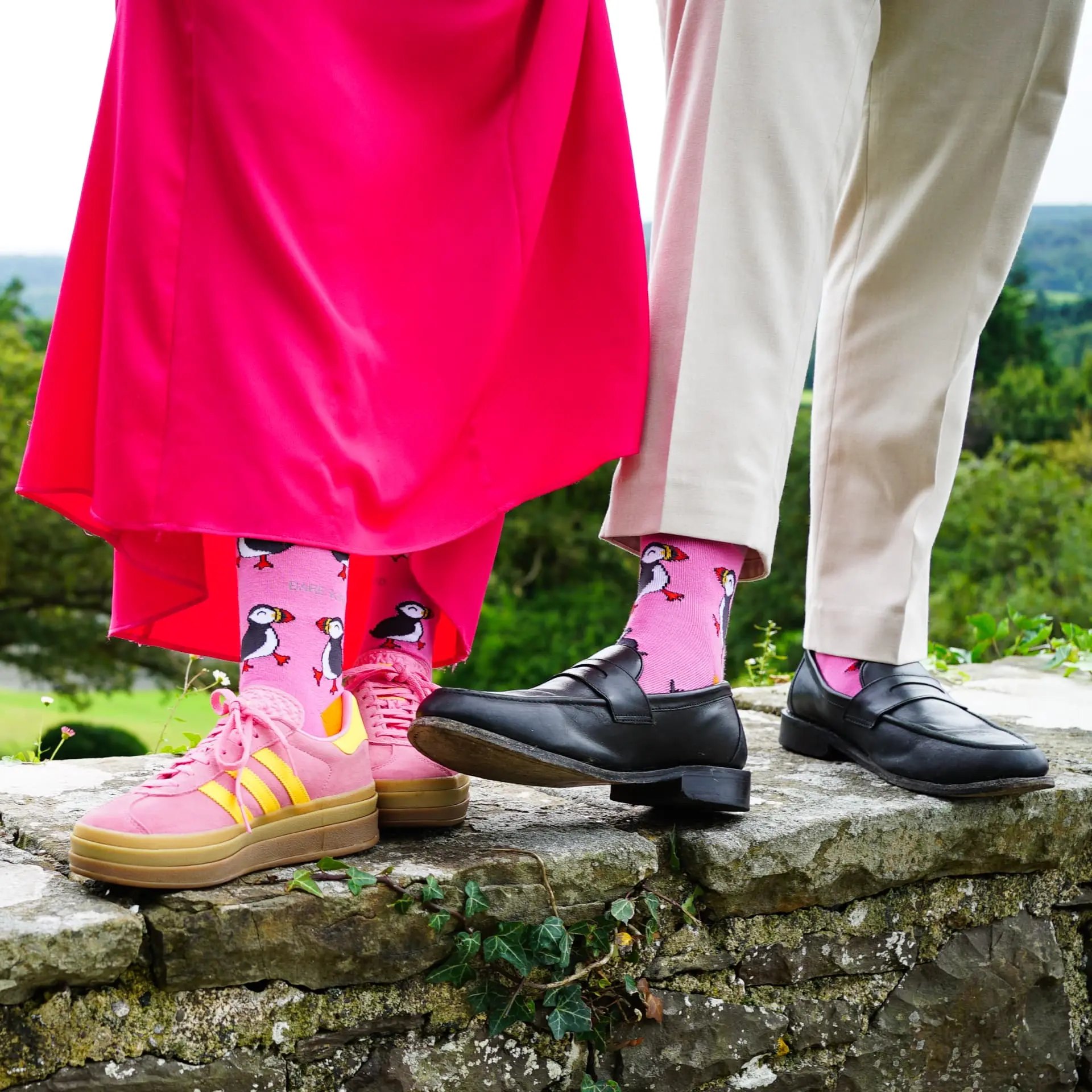 Save the Pink Puffin Bamboo Socks - Image 2