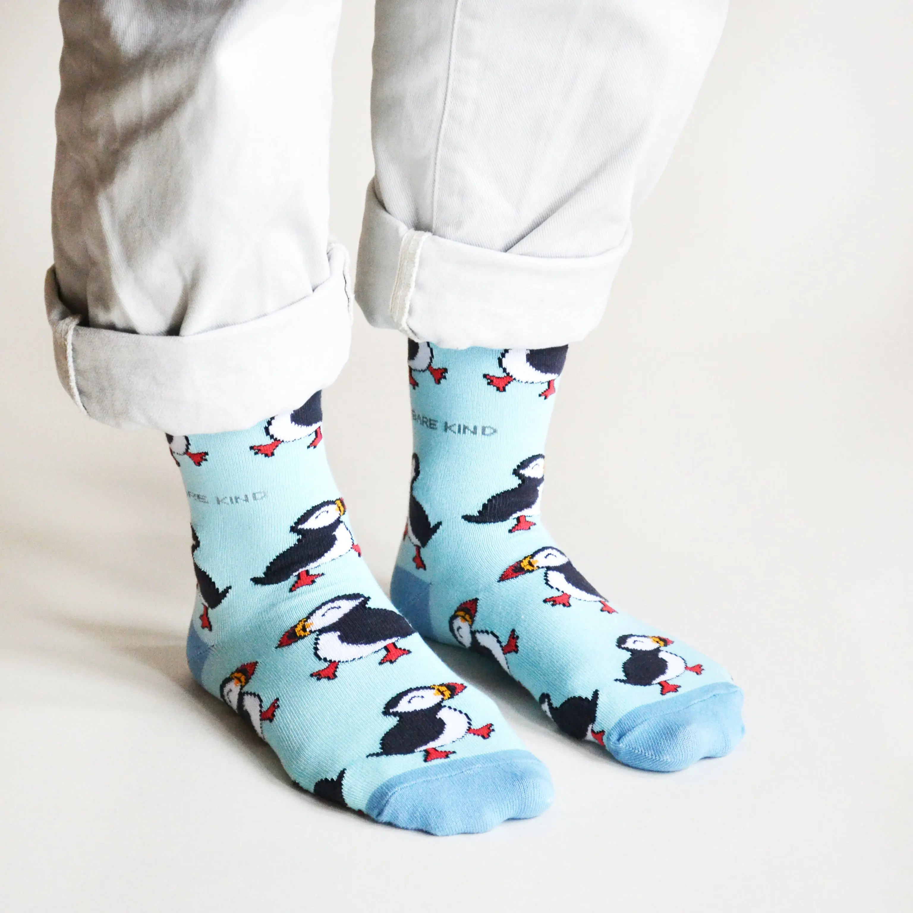 Save the Puffins Bamboo Socks - Image 2
