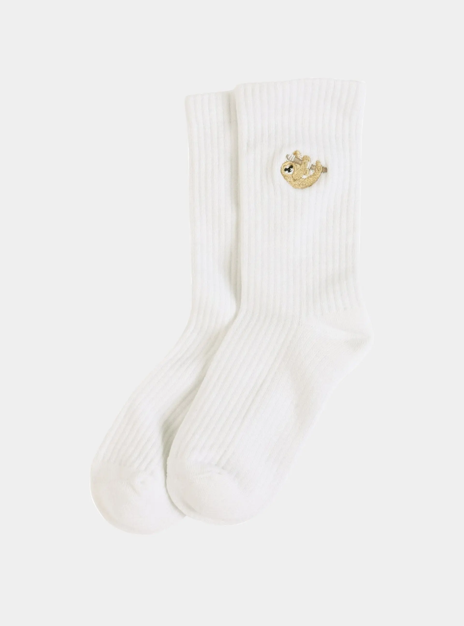 Save the Sloths Ribbed Bamboo Socks