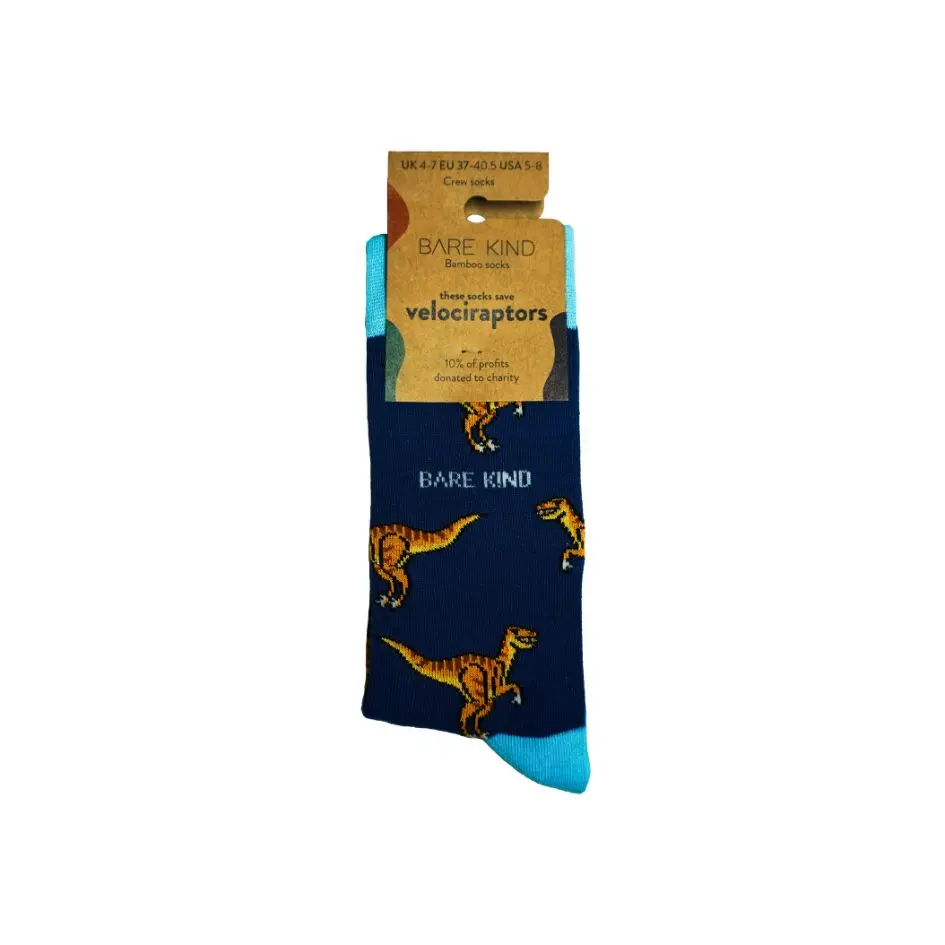 Save the Velociraptors Bamboo Socks - Image 3
