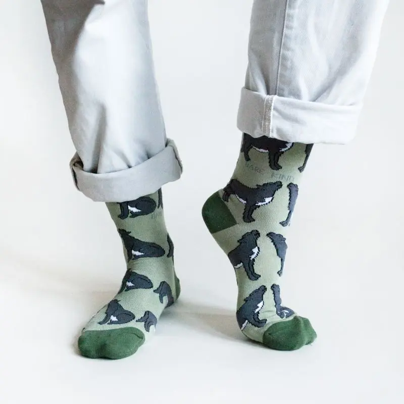 Save the Wolves Bamboo Socks - Image 3