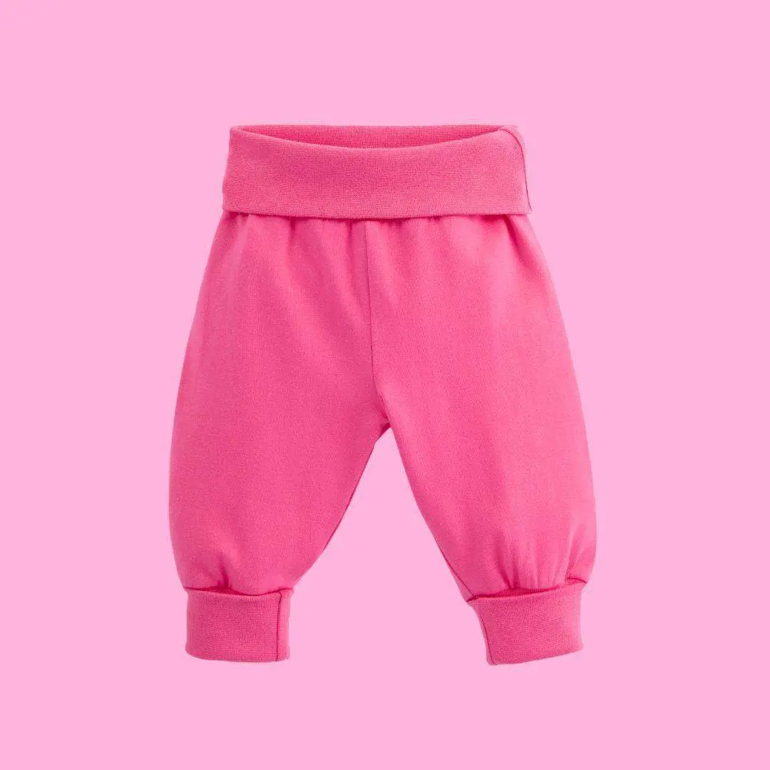 Bubblegum Pink Kids Organic Yoga Pants