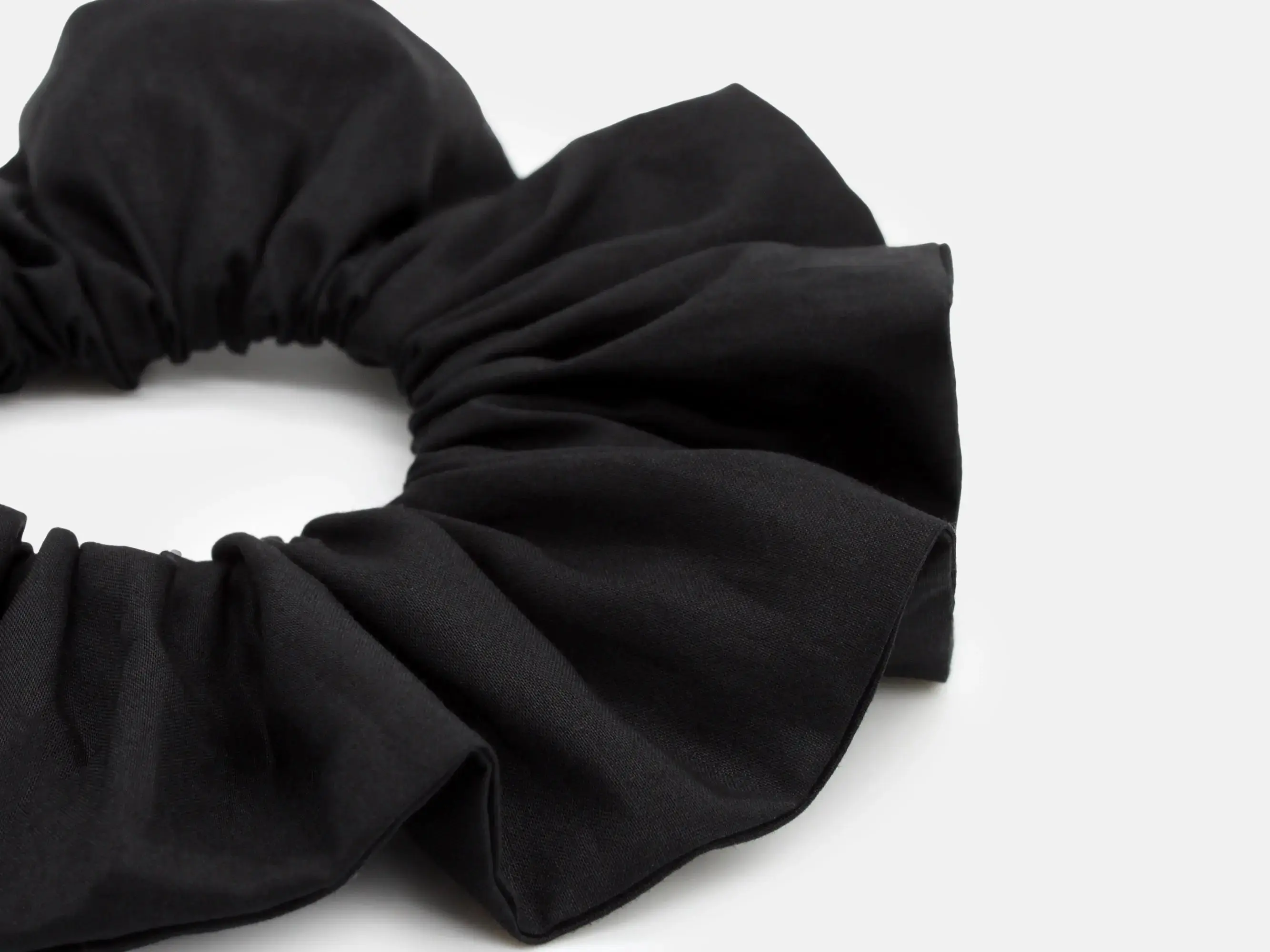 Liberty Black F Print Scrunchie - Image 4