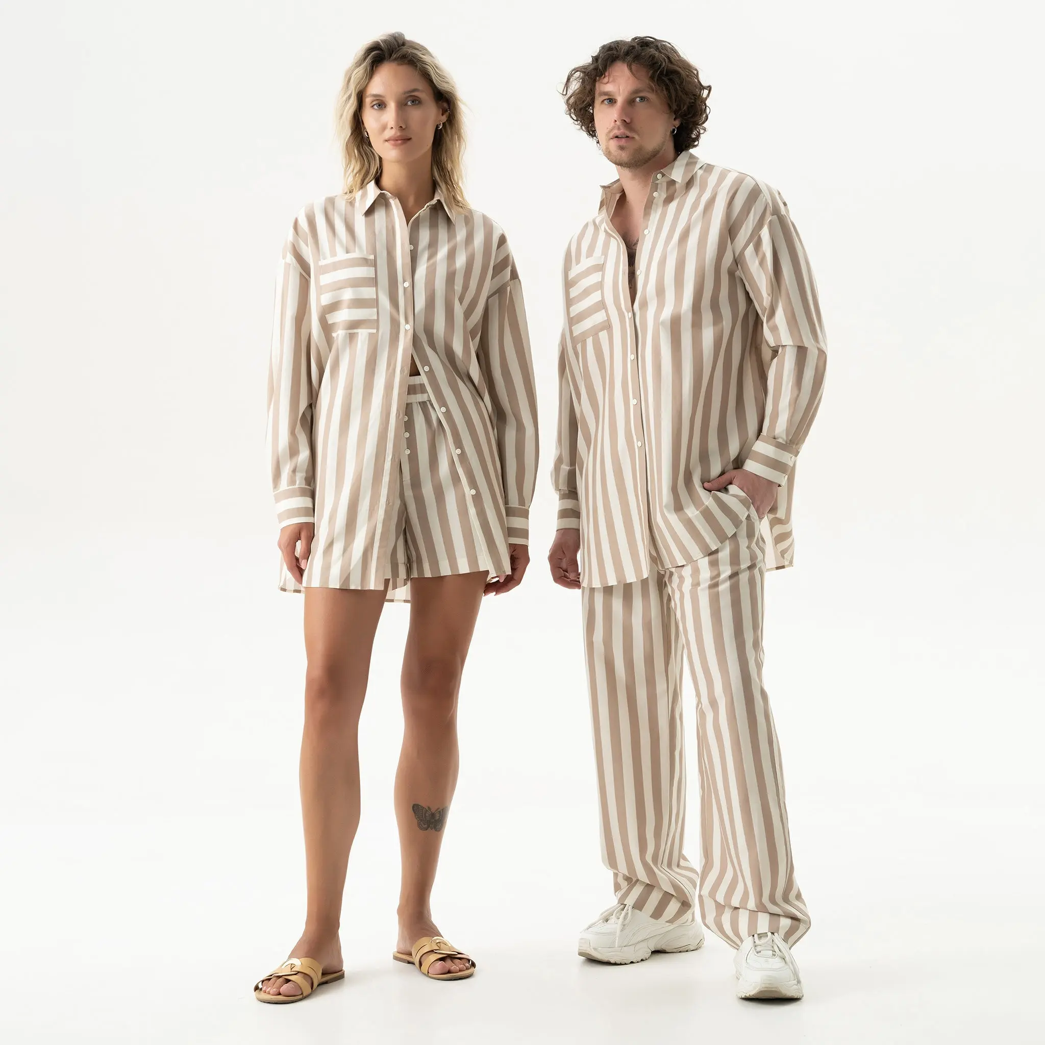 Silk Cotton Pants Oat Milk - Image 2