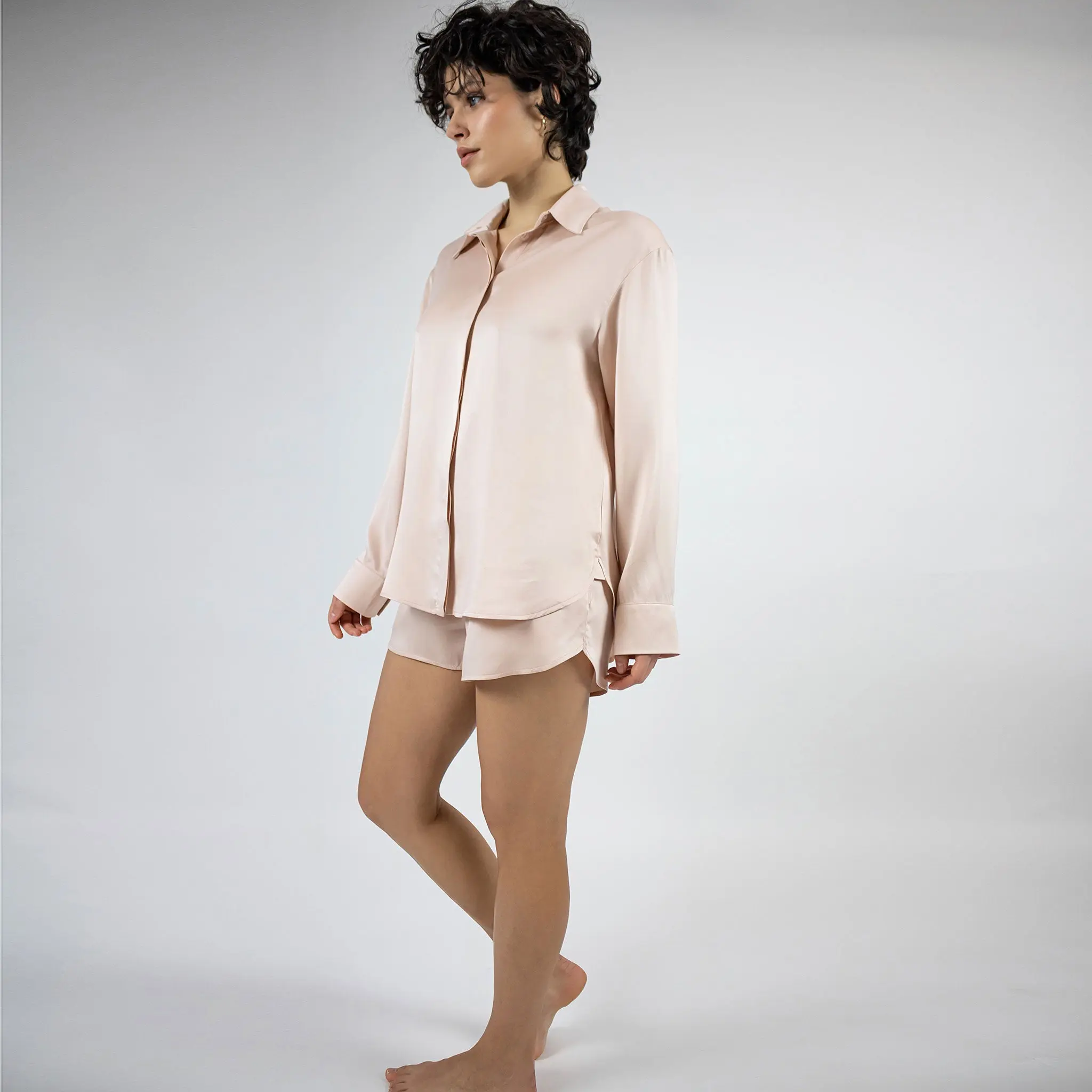 Transcendent Pink Women's Silk Dreamscape Shirt - Image 4