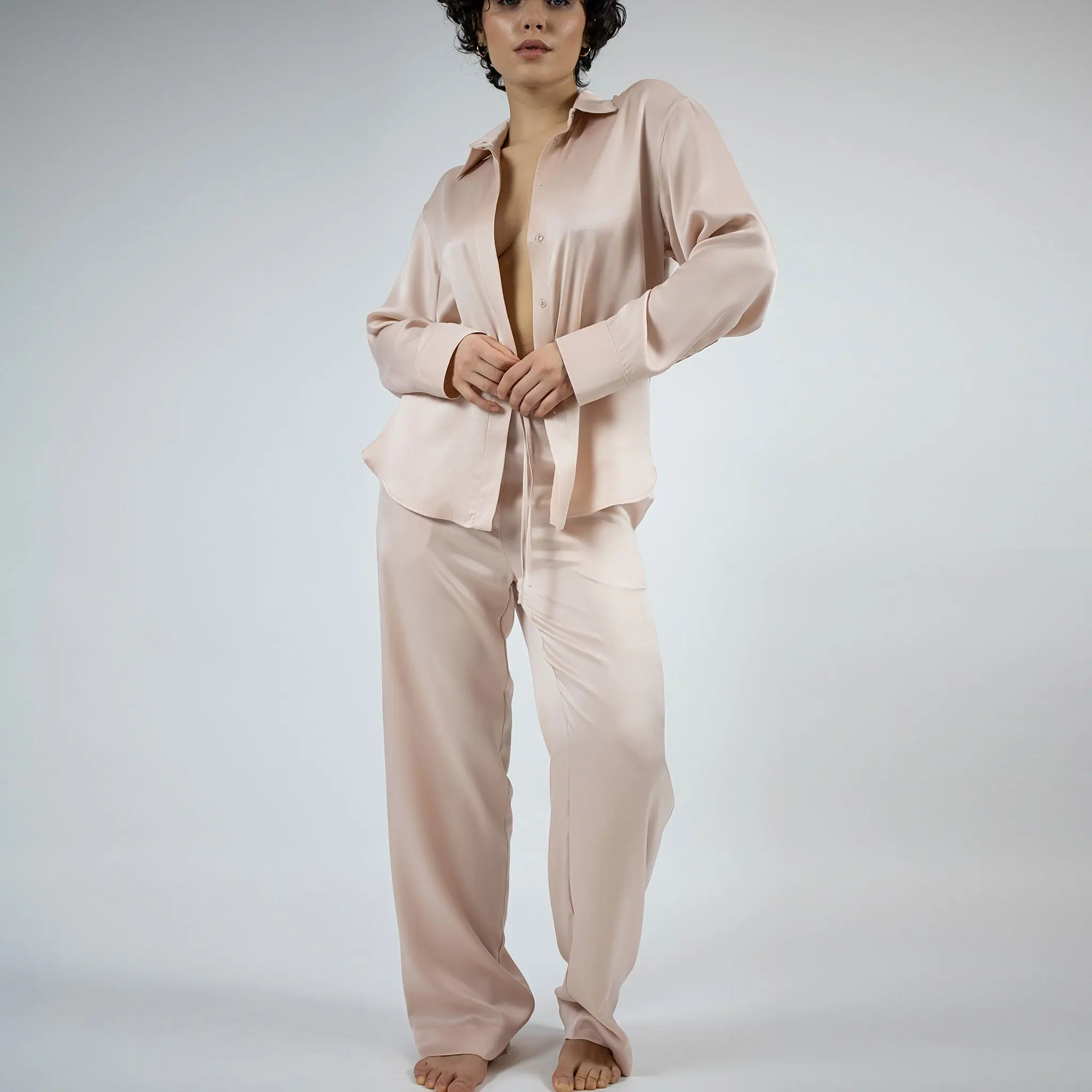 Transcendent Pink Women's Silk Dreamscape Shirt - Image 5