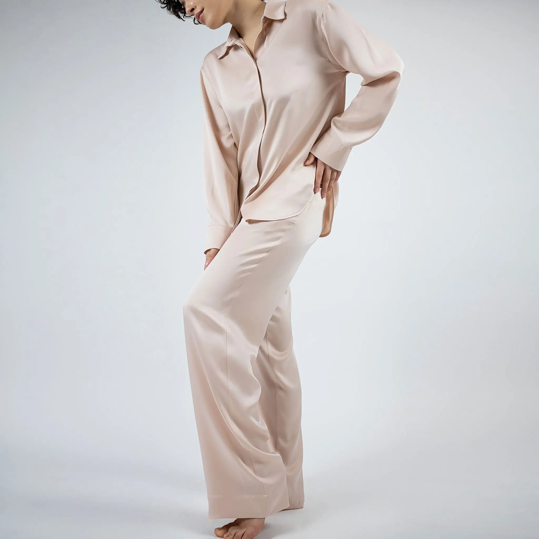 Transcendent Pink Women's Silk Dreamscape Shirt - Image 7