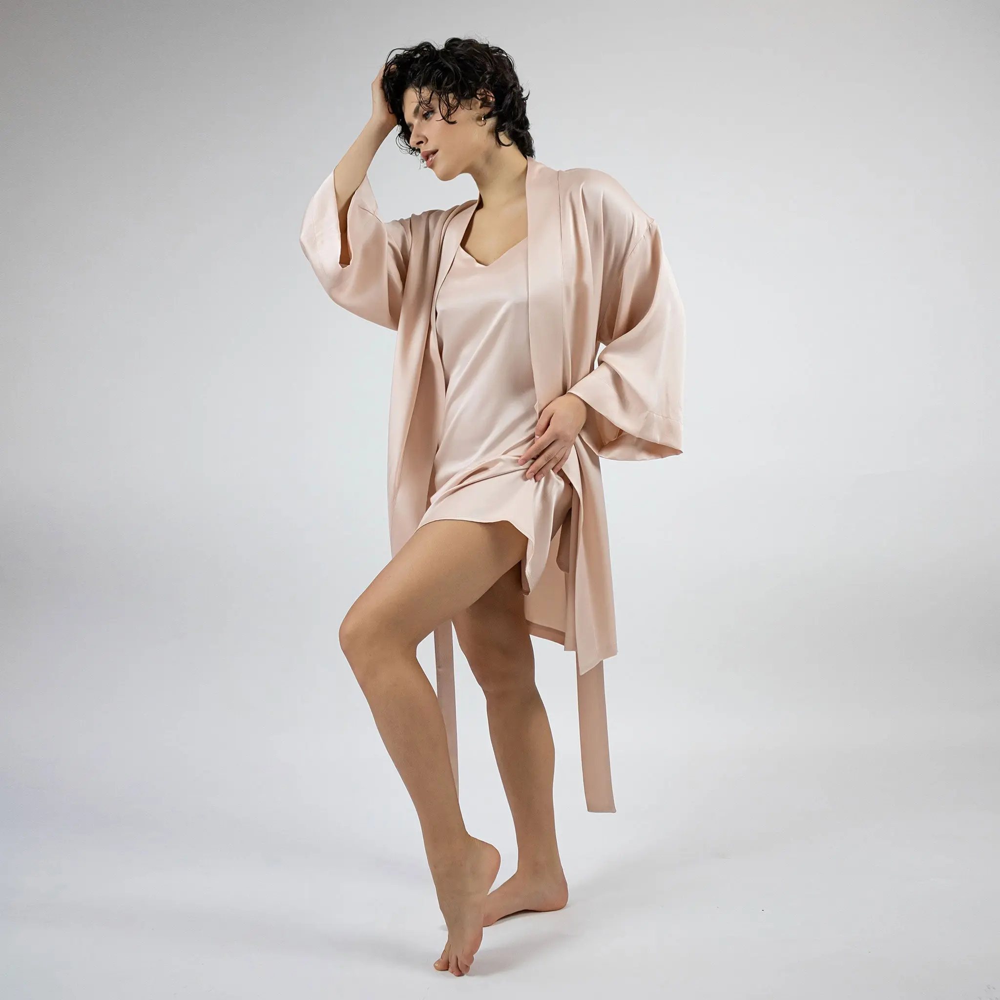 Silk Dreamscape Slip Dress Transcendent Pink - Image 8