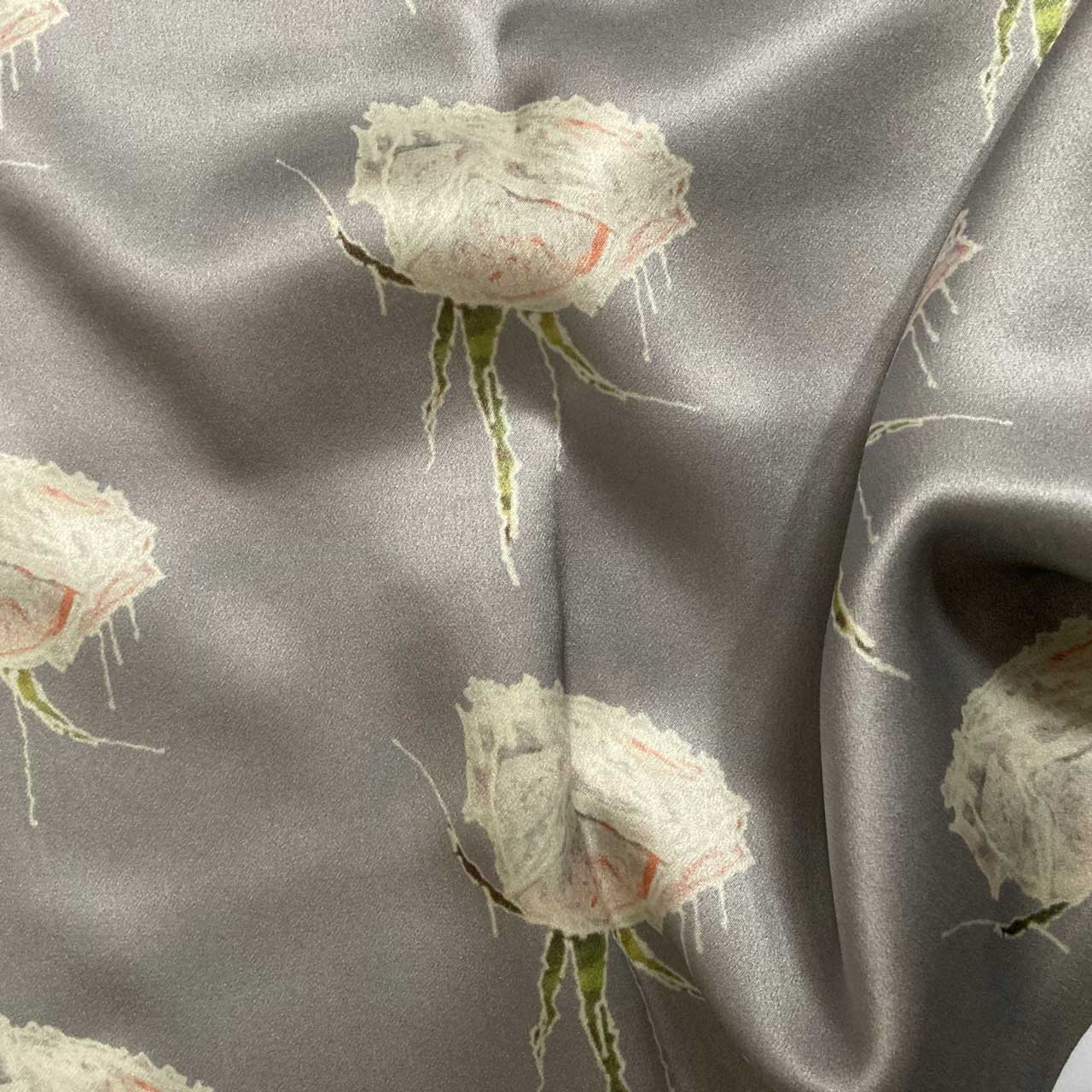 Silk Pillowcase - Lavender With White Roses - Image 3