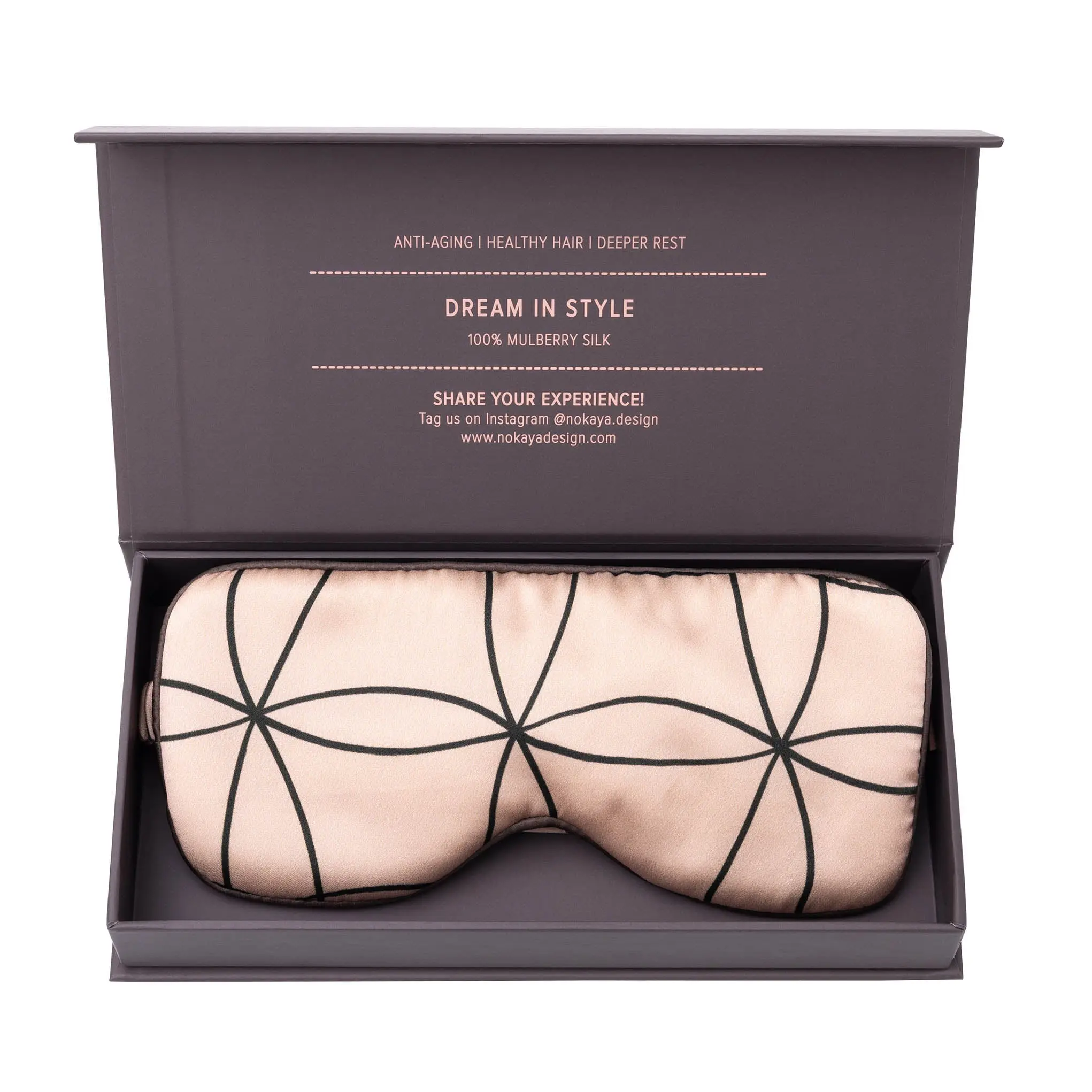 Silk Sleep Mask Pink Neo Geo - Image 3