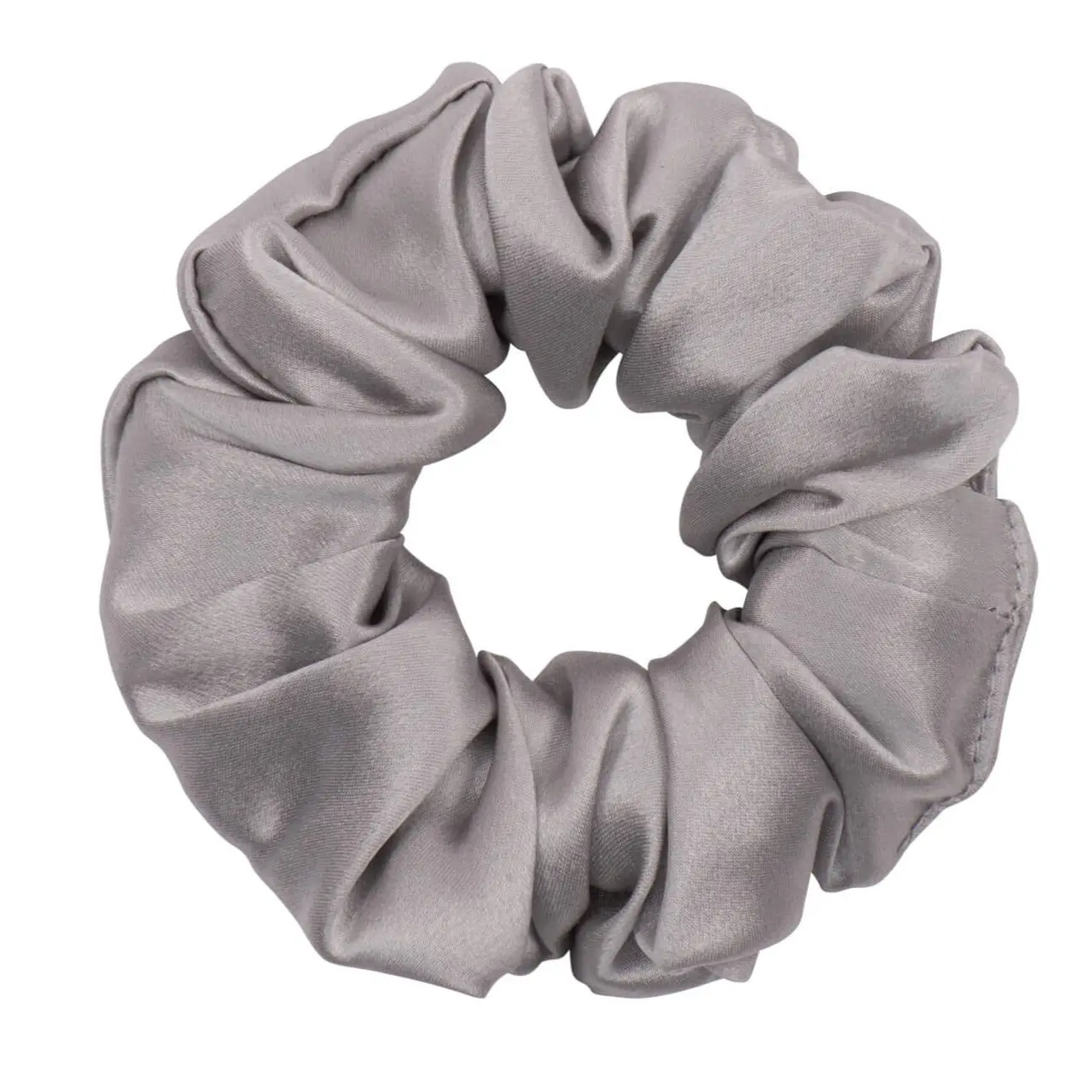 Silver Silk Scrunchie - Regular - Image 8