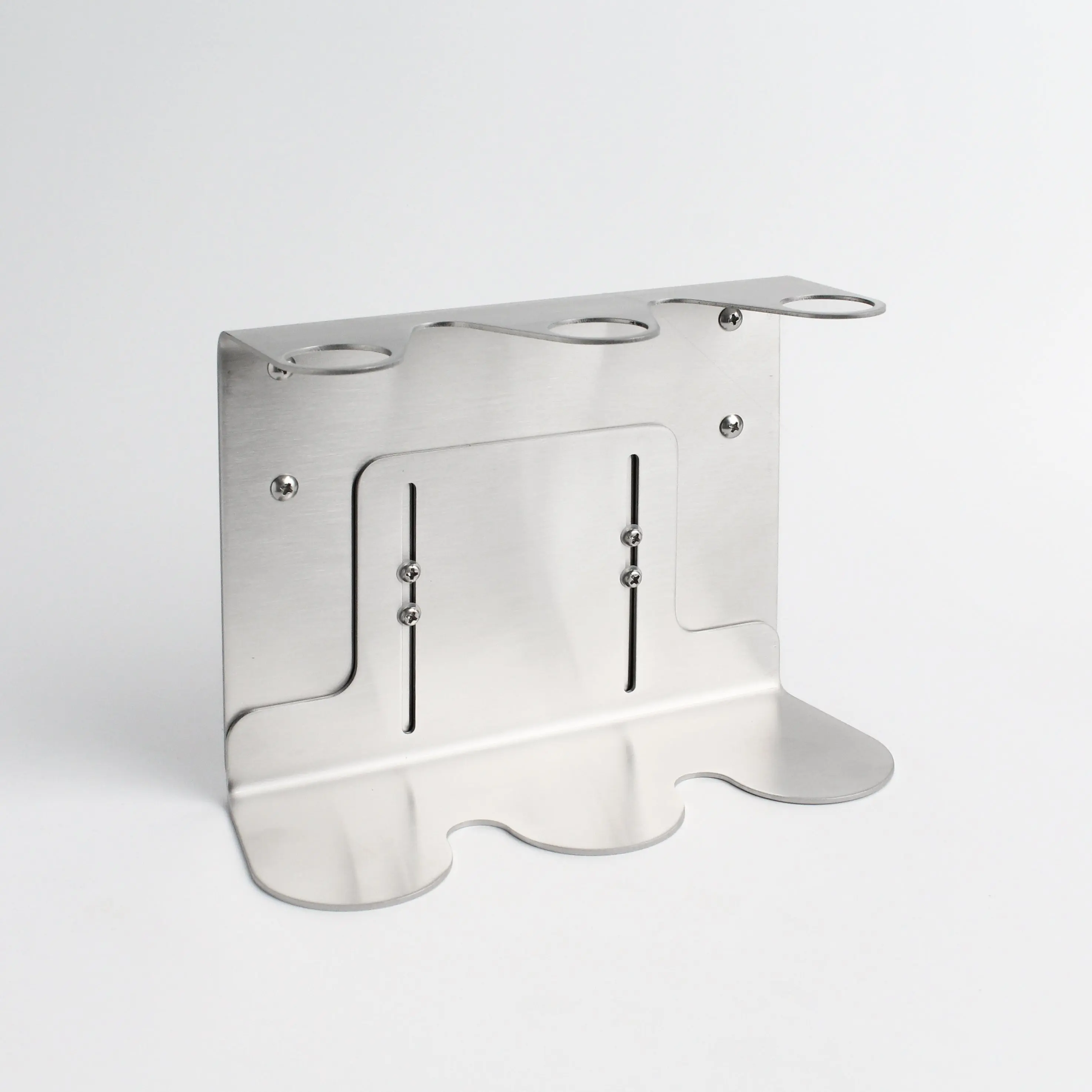 Silver Wall Bracket & Frosted White Glass Dispenser Set - Image 2