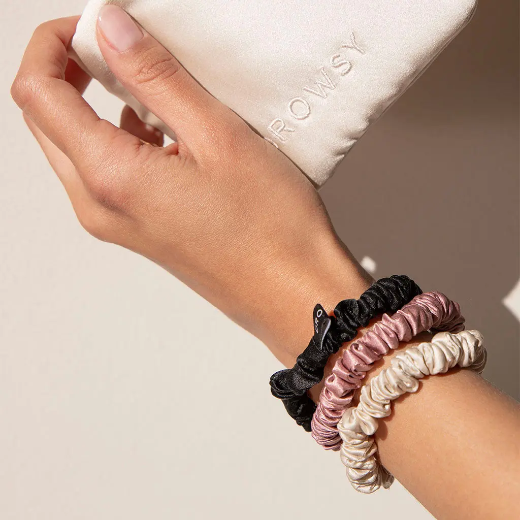 Skinny Scrunchie Set - Rose, Dusty, Black - Image 6