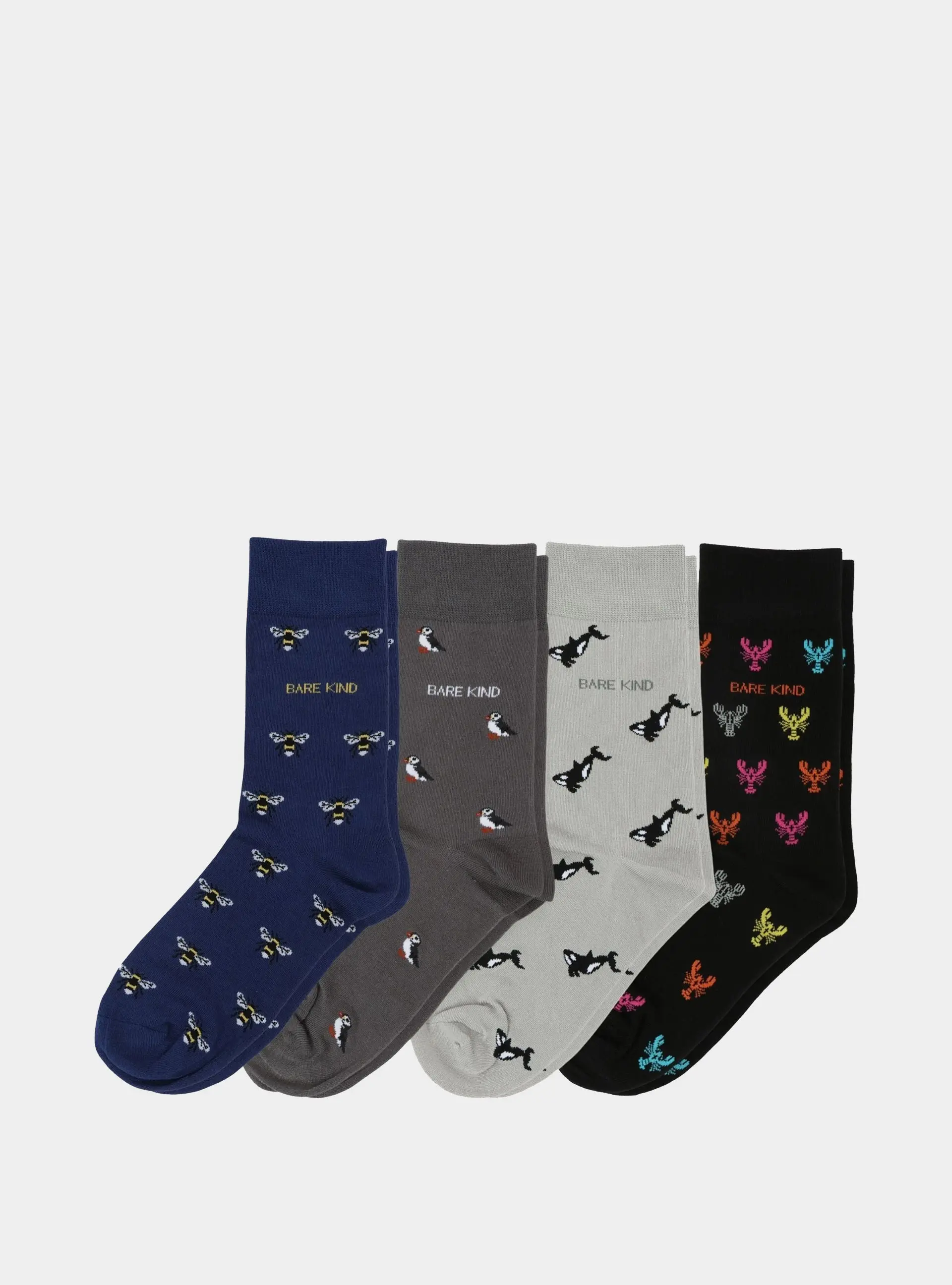 Small Motif 4 Pack Bamboo Sock Set