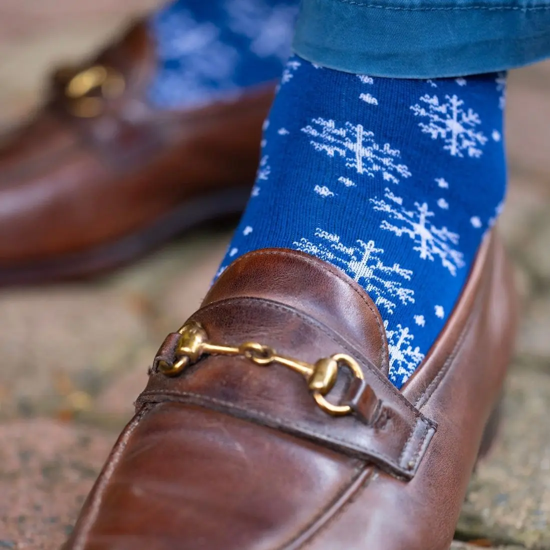 Snowflake Sock Box - 1 Pair of Bamboo Socks (His) - Image 4
