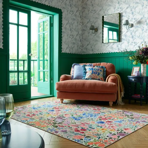 Sophie Robinson Sunshine Flowers Washable Rug
