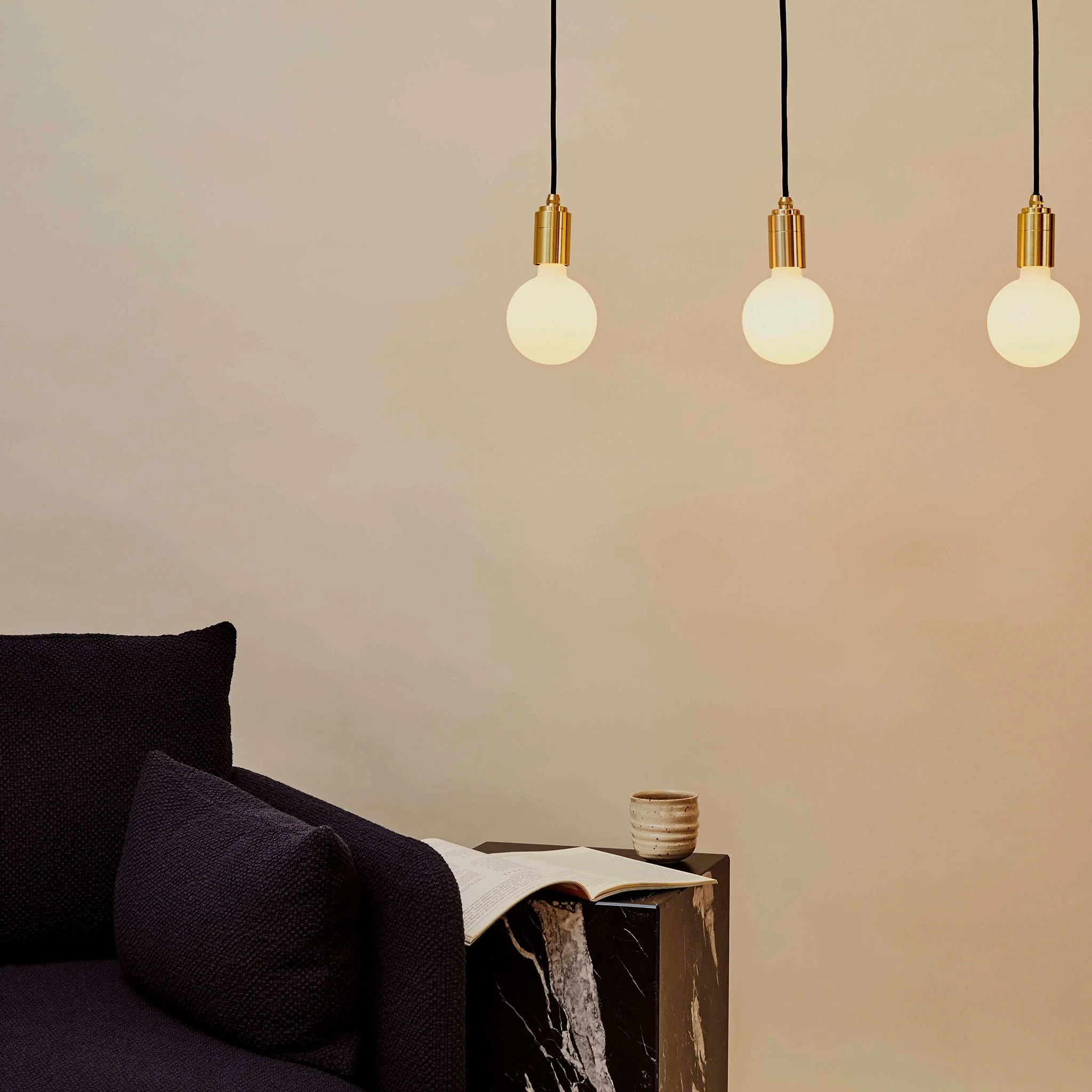 Sphere III Pendant Light in Oak - Image 2