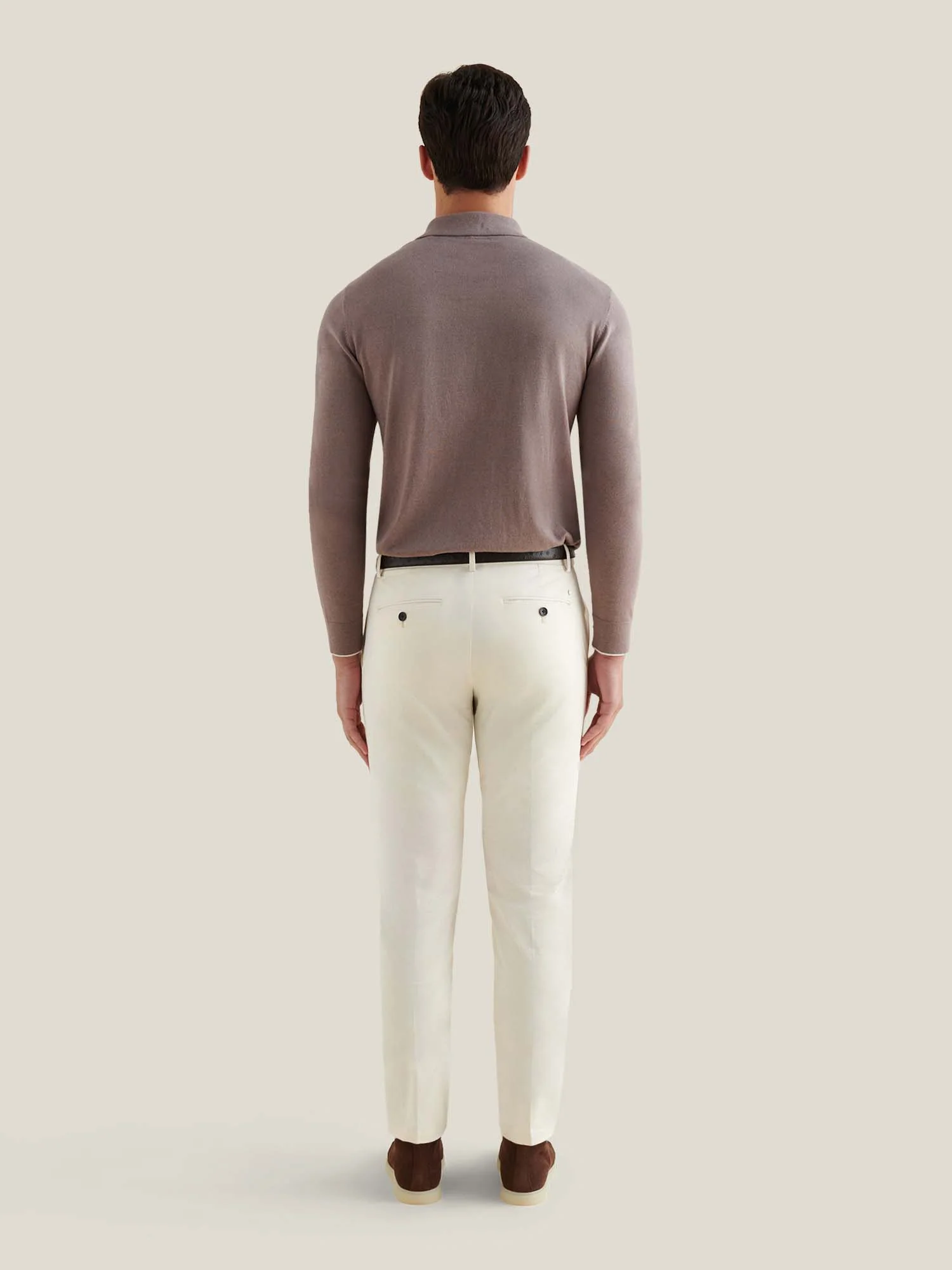 Egret Stretch Cotton Trouser - Image 4