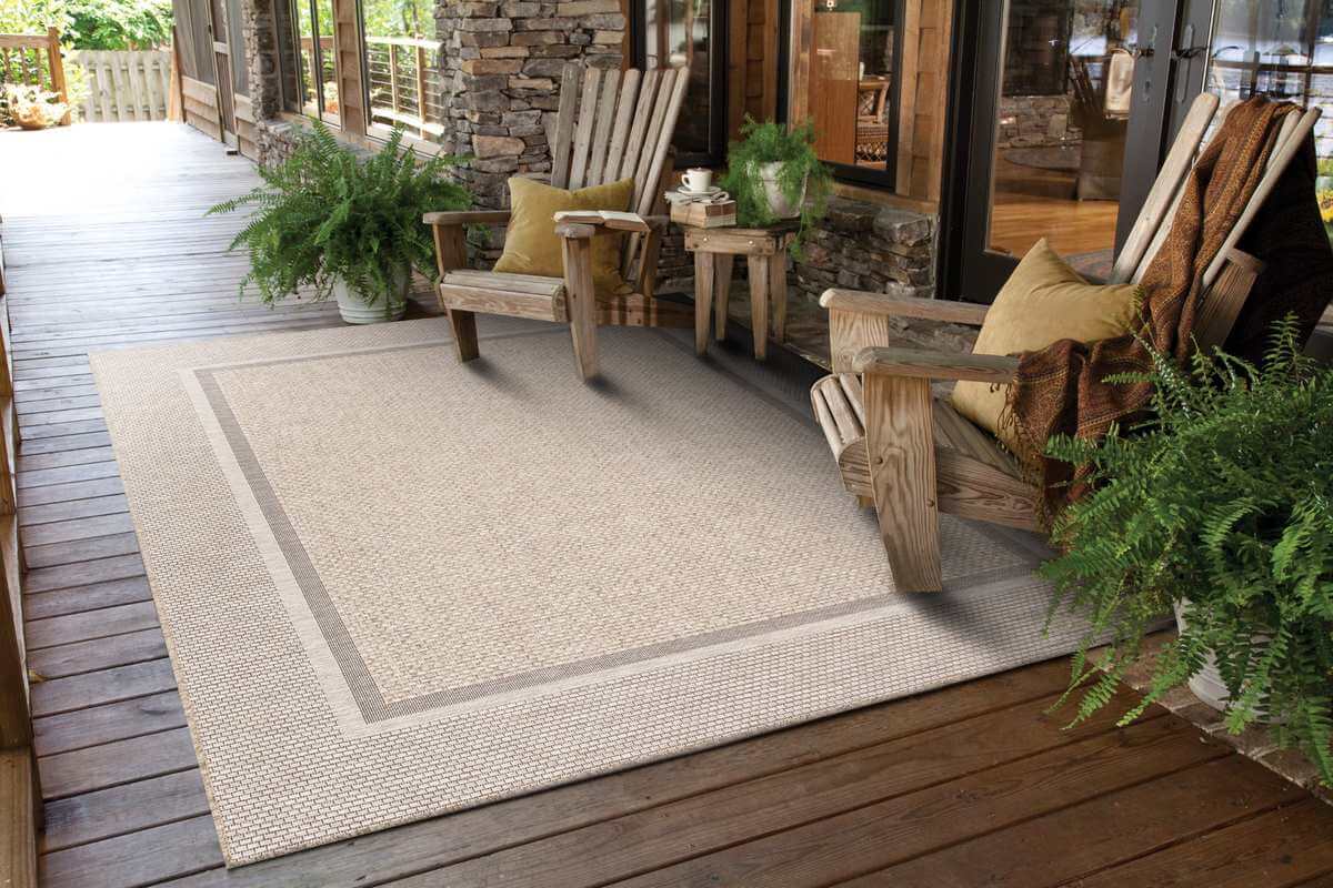 Summer Latte Border Rug – Indoor/Outdoor - Image 4