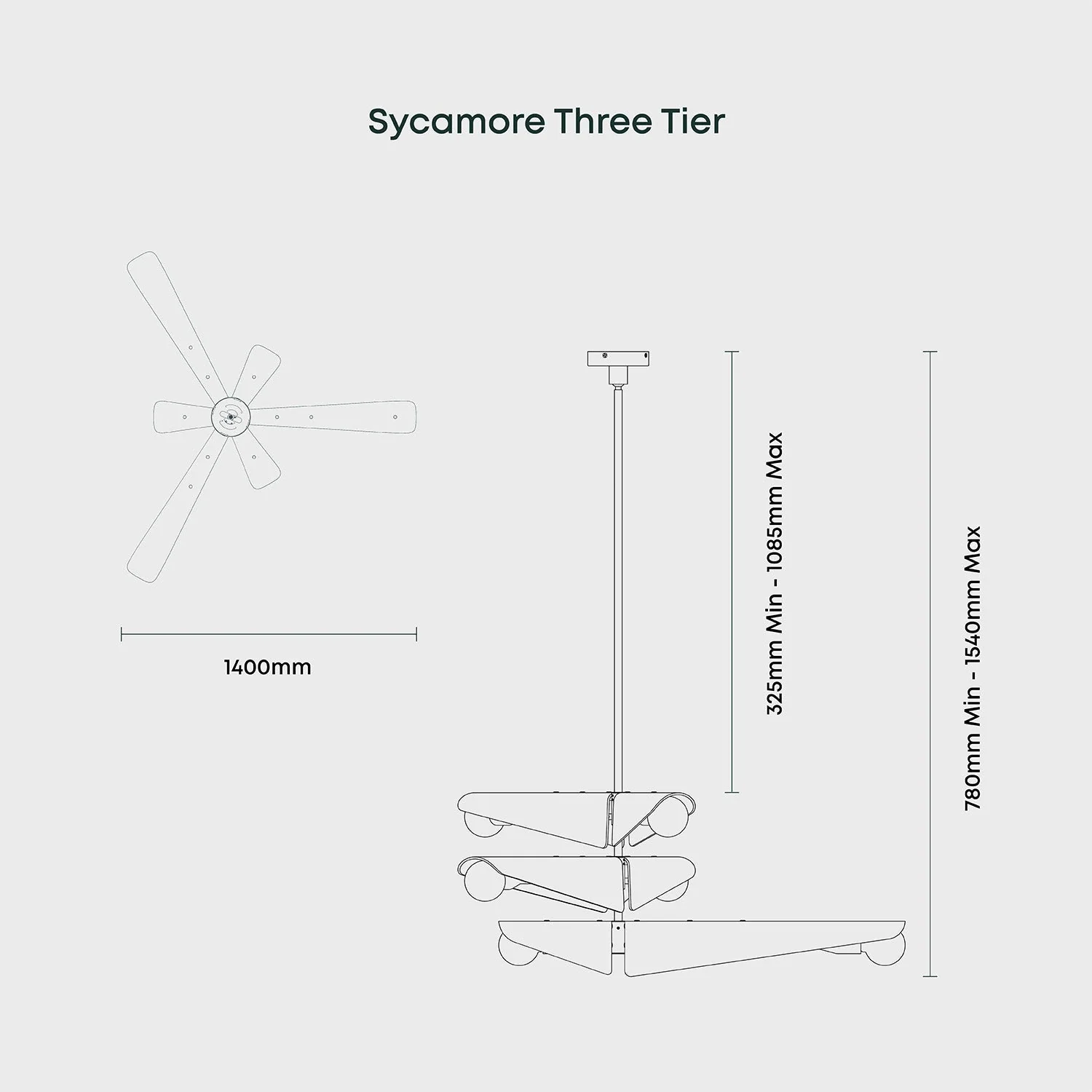 Sycamore Chandelier 3 Tiers in Dusk Pink - Image 11