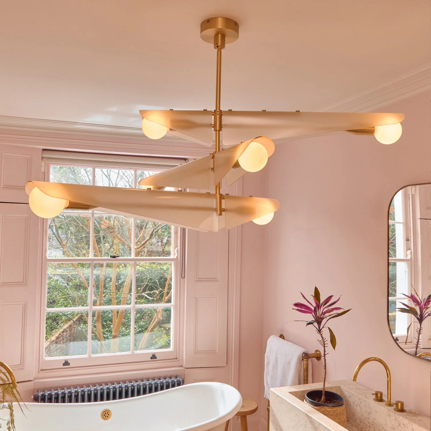 Sycamore Chandelier 3 Tiers in Dusk Pink - Image 3
