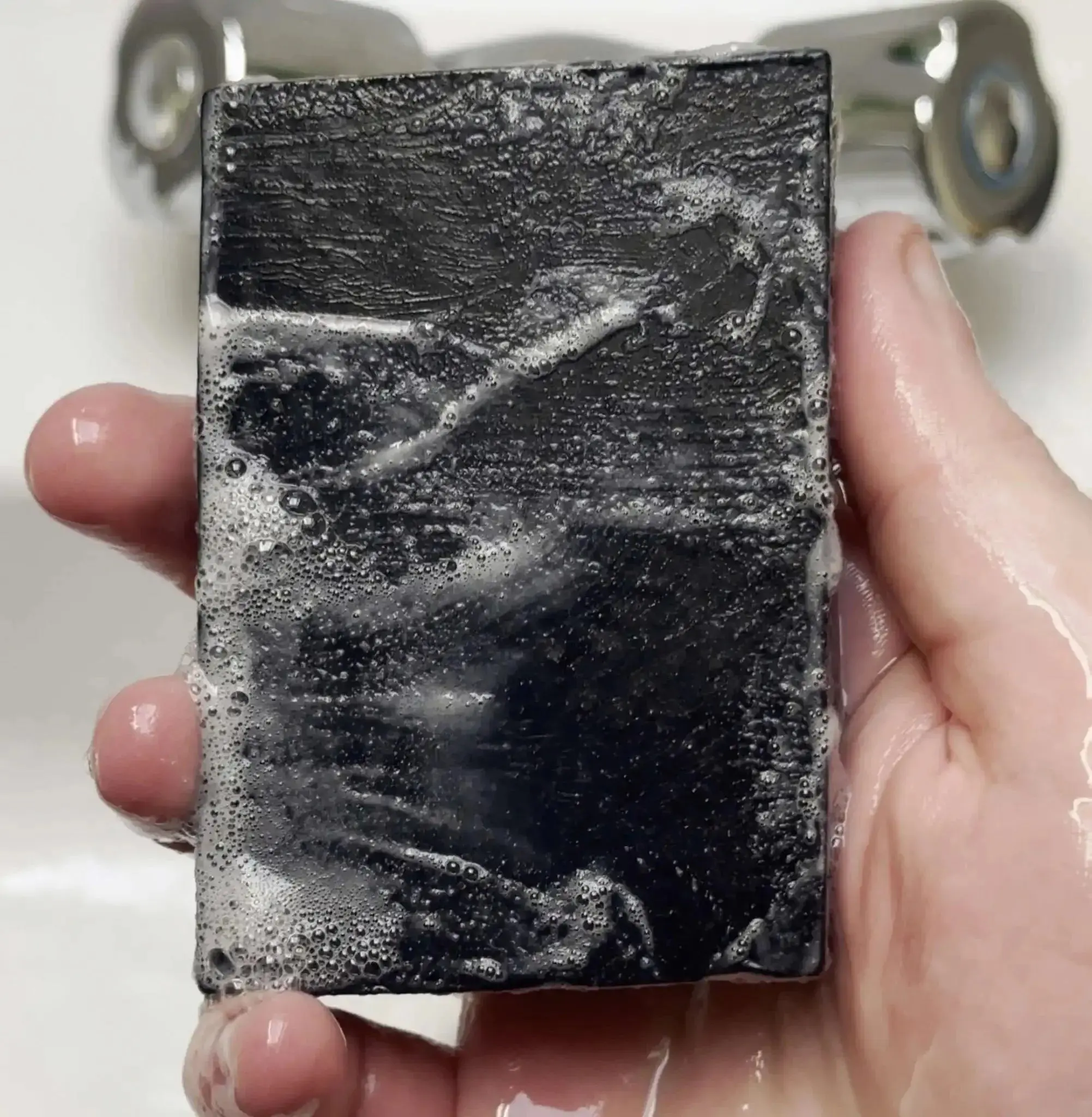 Tea Tree Lavender Dead Sea Mud & Pumice Natural Soap Bar (With Grit) - Image 4