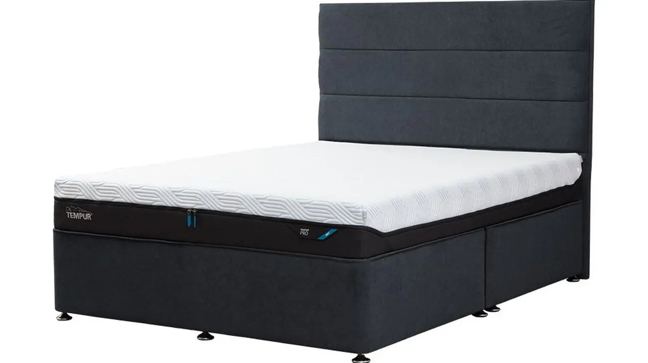 Venice Anthracite Tempur Buckingham Divan No Drawers