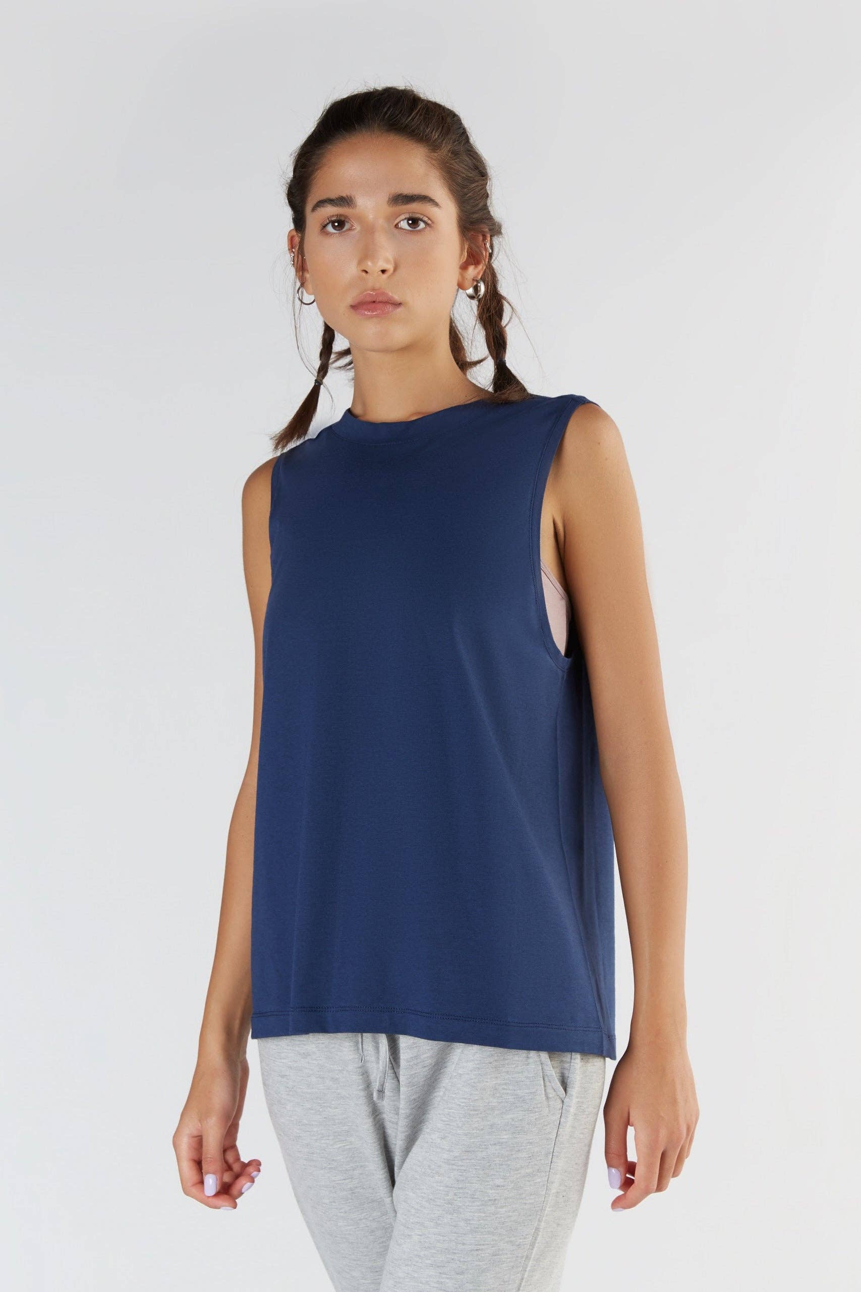 Tencel High-Neck Active Vest Top: Womens - Image 7