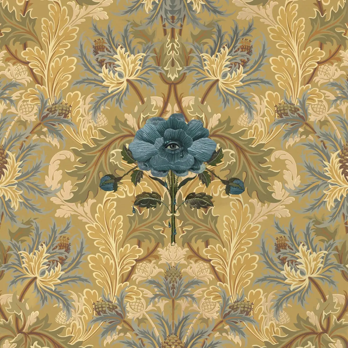 THE BLUE ROSE WEEPING Wallpaper - Aurelian