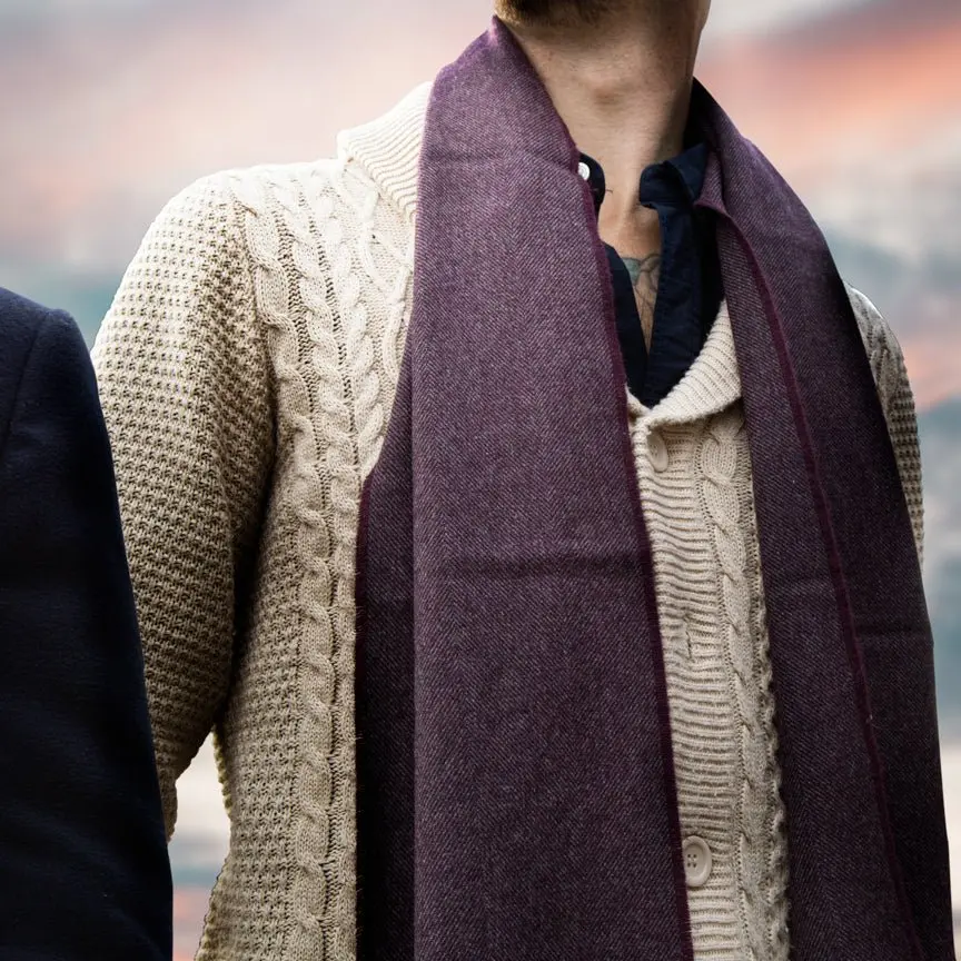Burgundy & Grey The Eternal Edition - 100% Cashmere Scarf