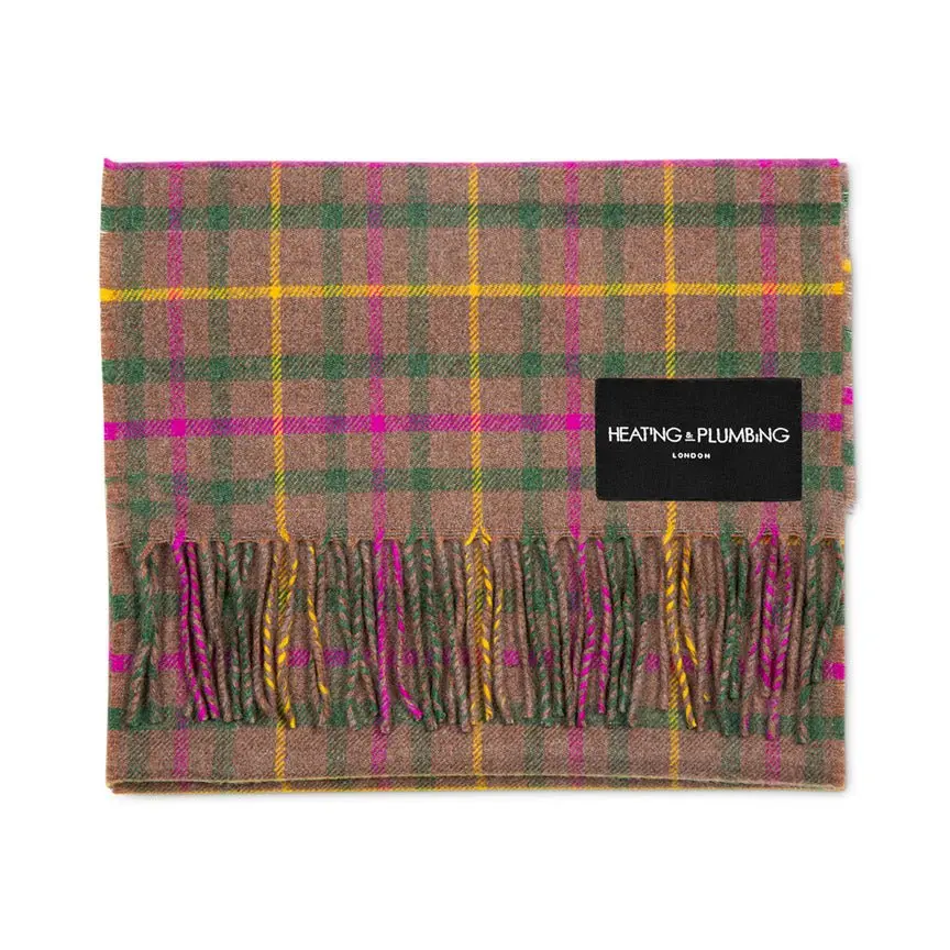 Multicolour Checks The Eternal Edition - 100% Cashmere Scarf - Image 3