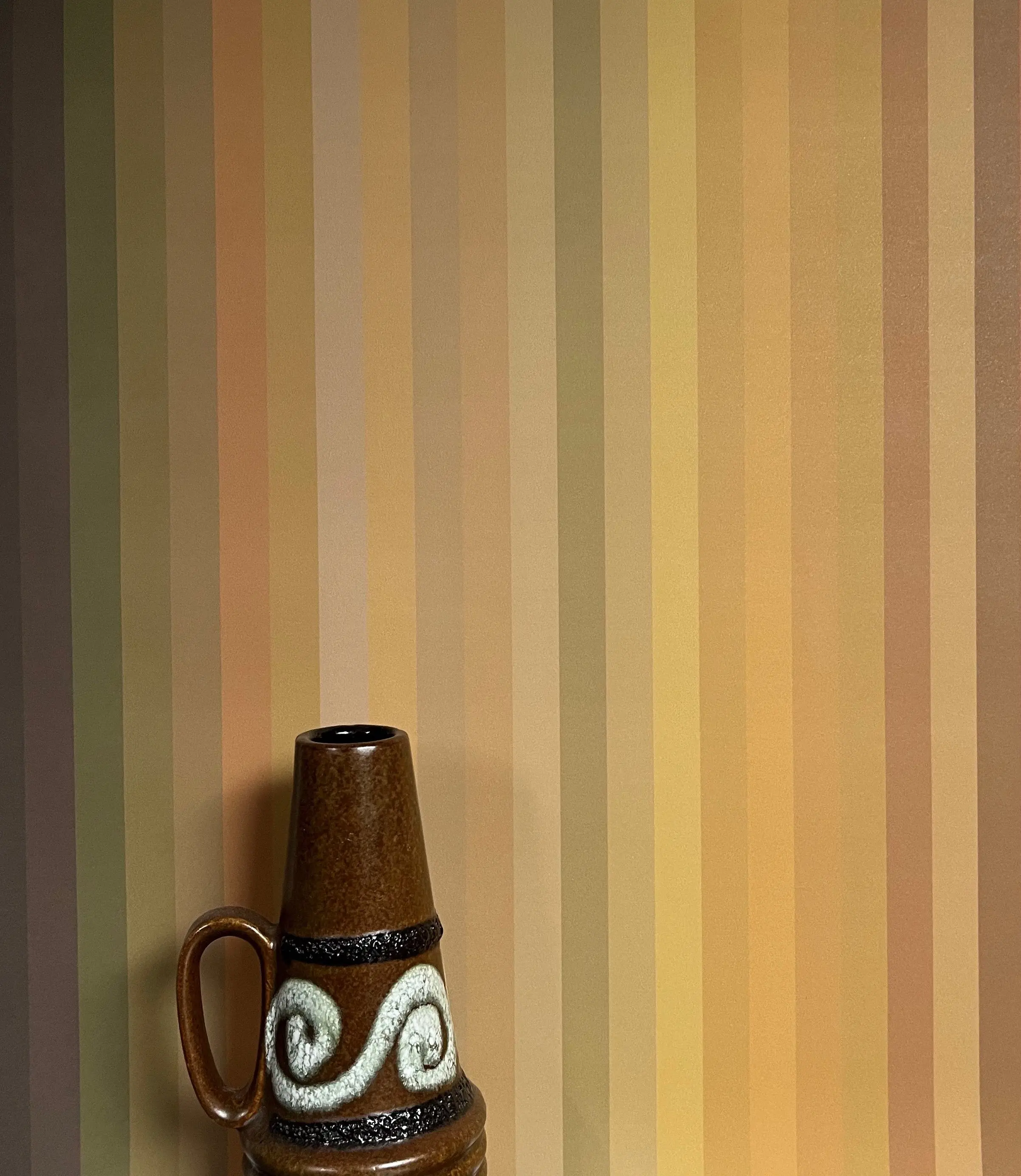 Tonal Stripe Wallpaper - Ochre - Image 3
