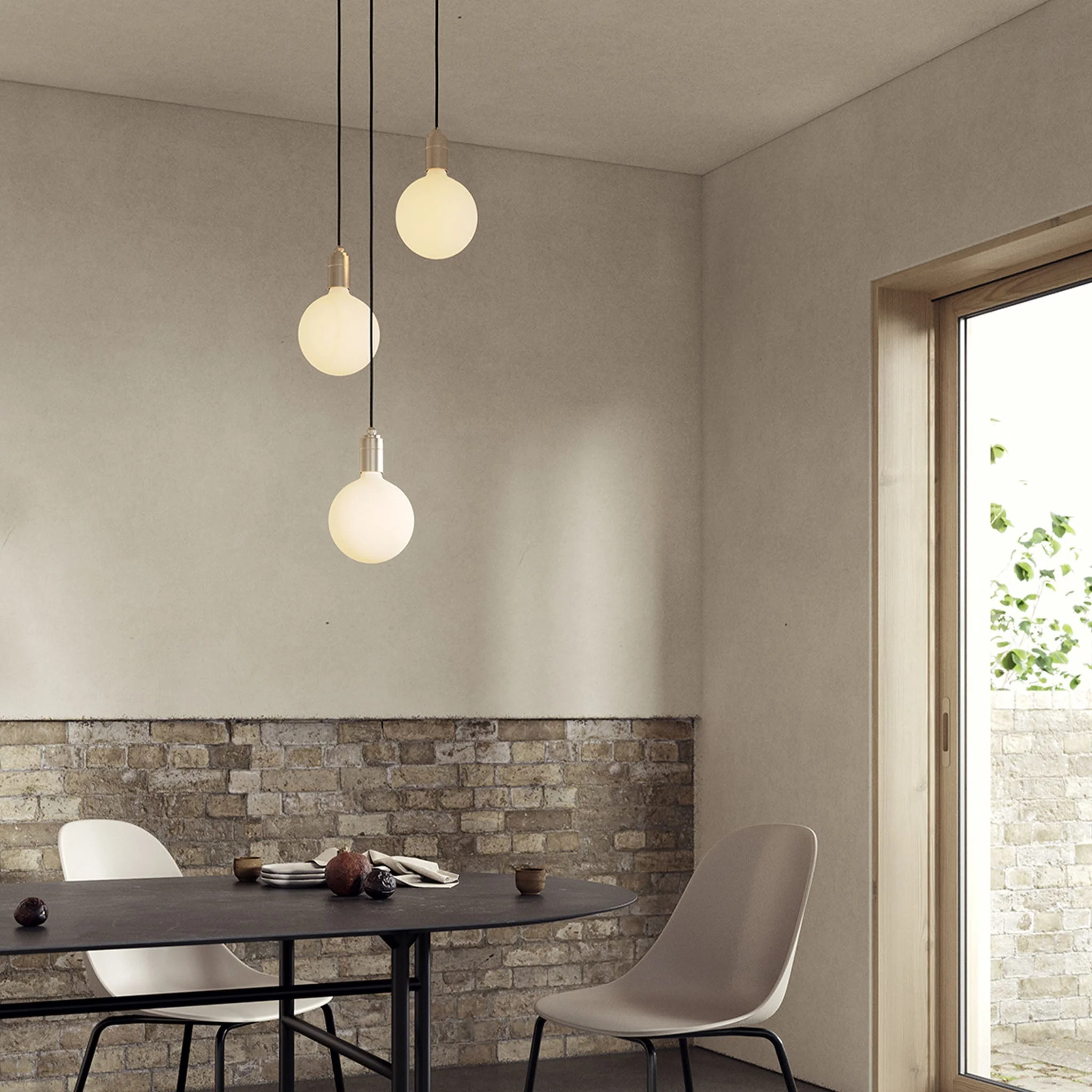 Triple Pendant in Brass + Sphere IV - Image 2