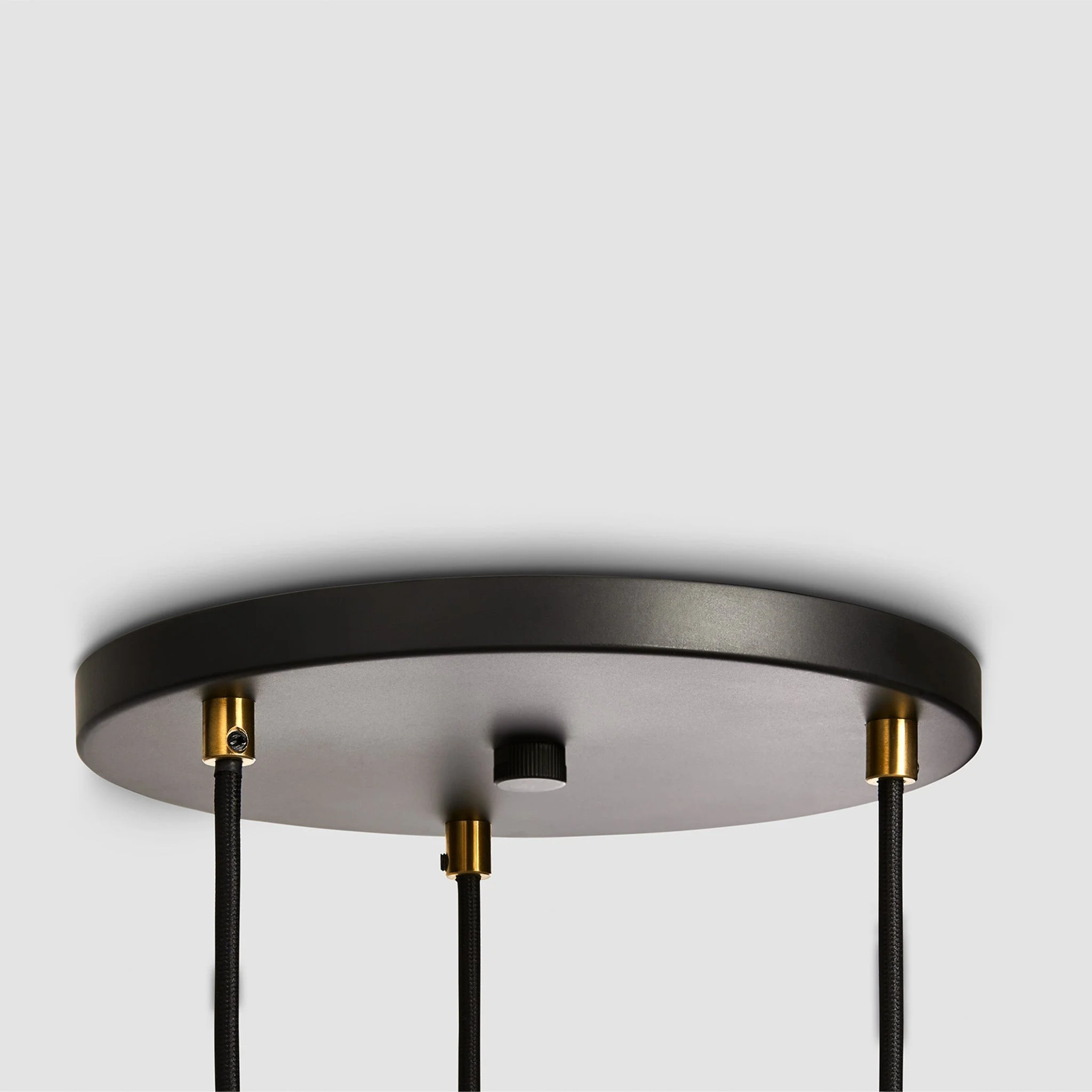 Triple Pendant in Walnut - Black Canopy - Image 4