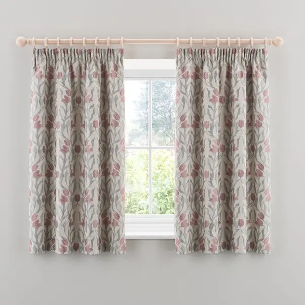 Tulip Jacquard Pencil Pleat Curtains - Image 5