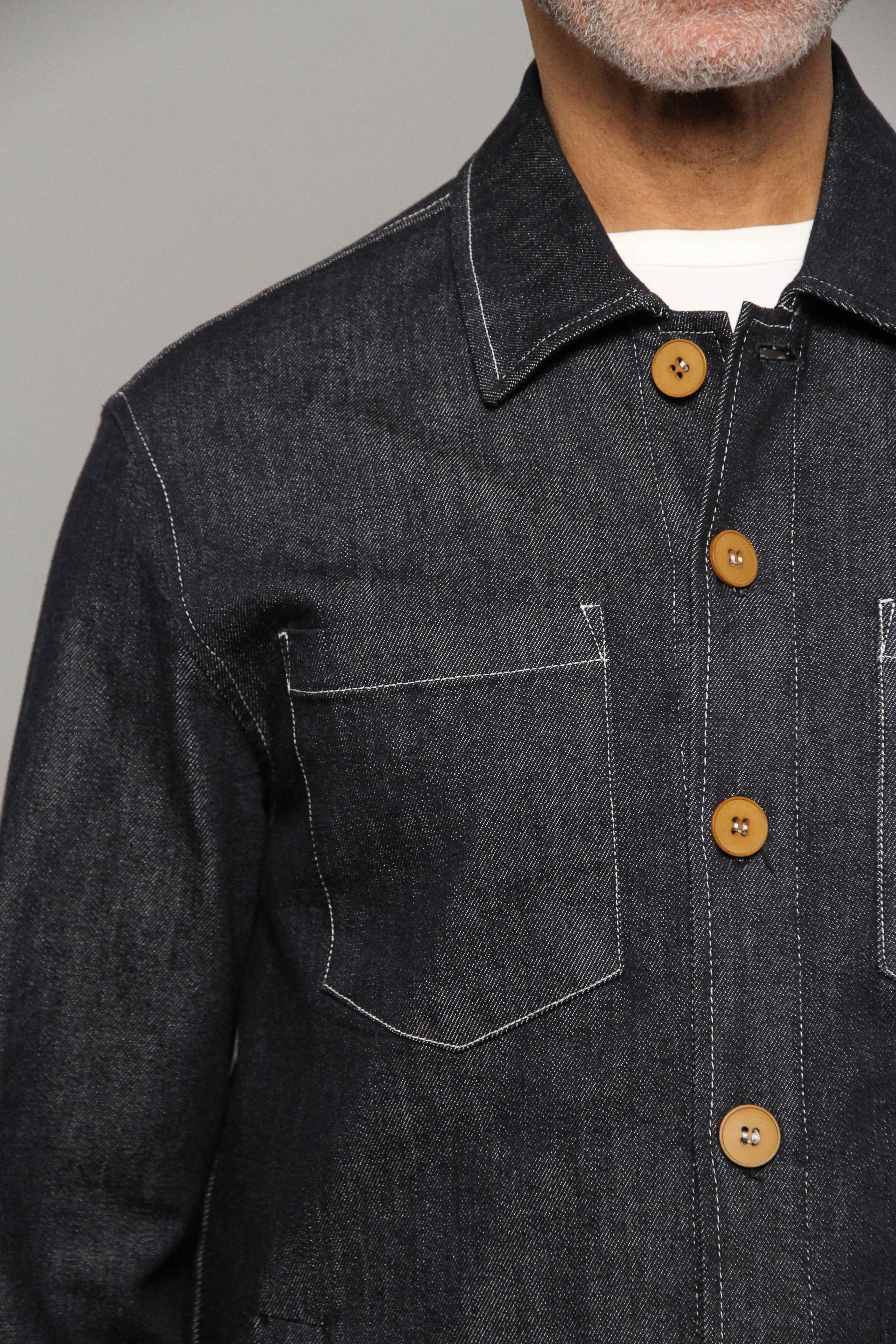 Turner Long Sleeve Shacket - Denim Stay Blue - Image 7
