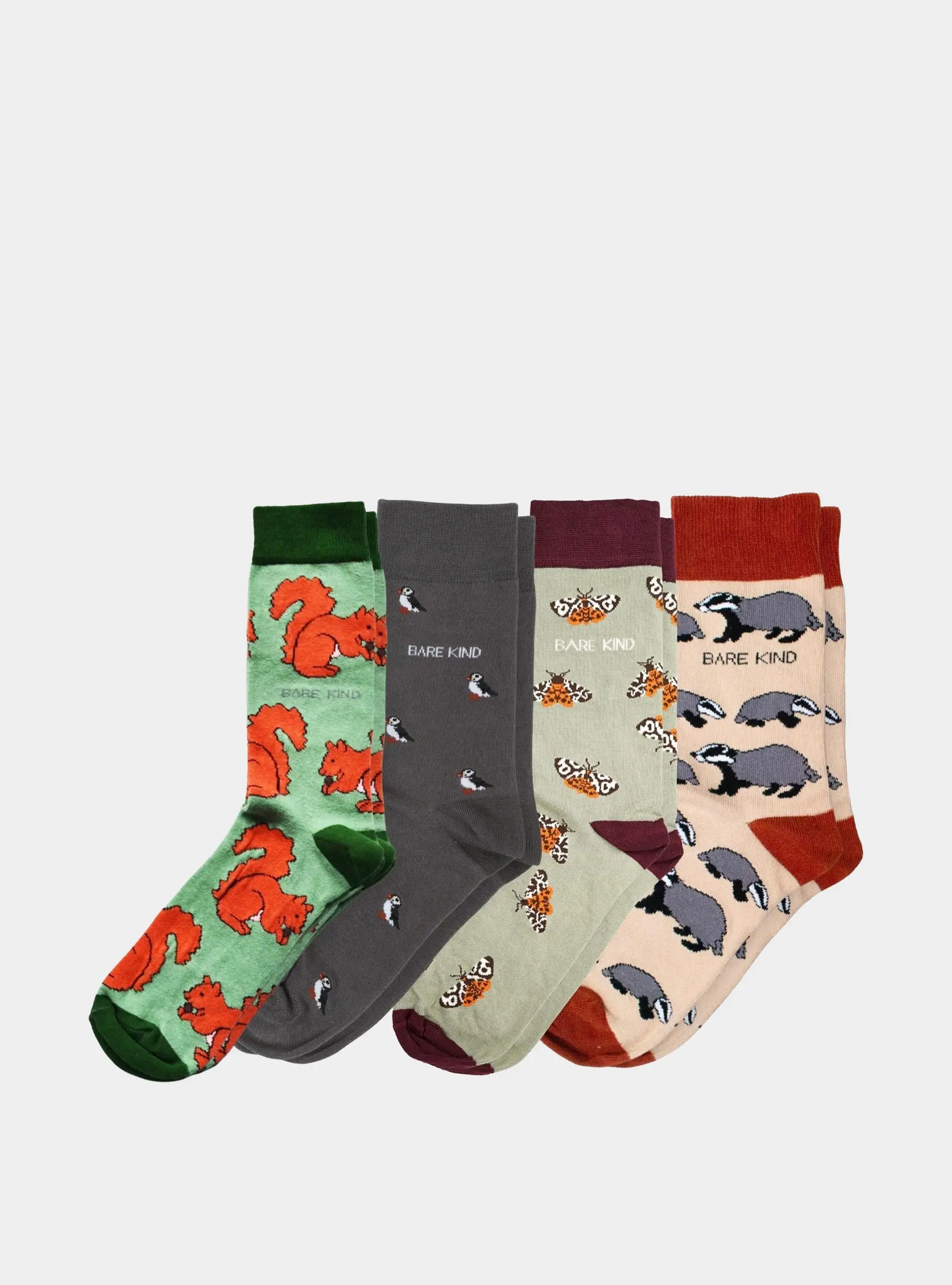 UK Wildlife Bundle of 4 Bamboo Sock Set