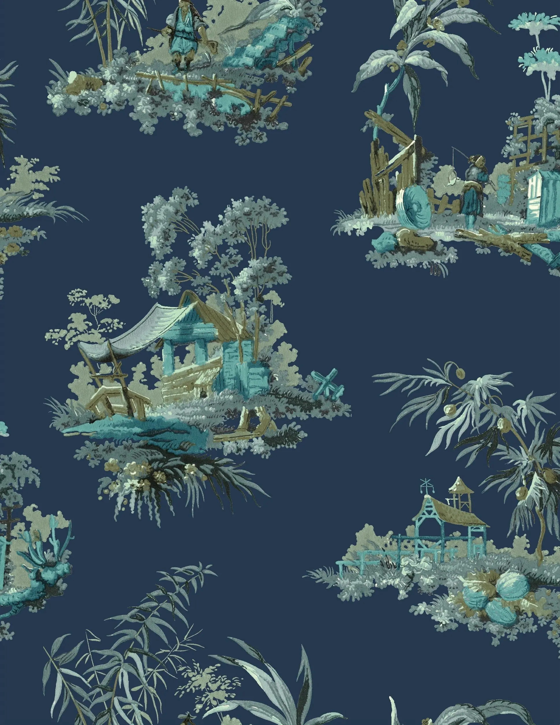 Vintage Oriental Wallpaper - Fern - Image 3