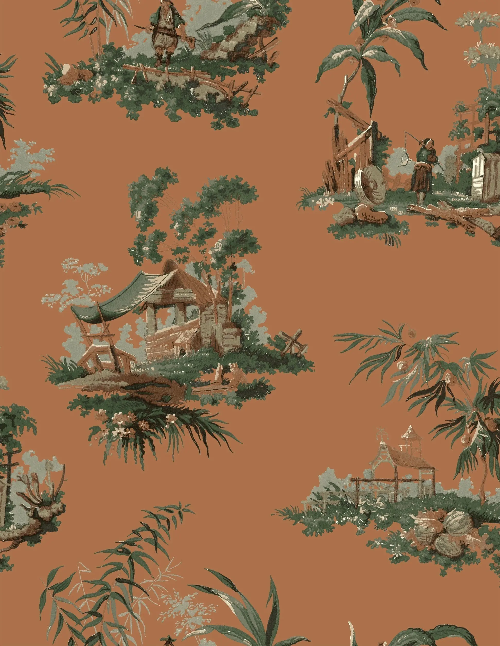 Vintage Oriental Wallpaper - Fern - Image 4