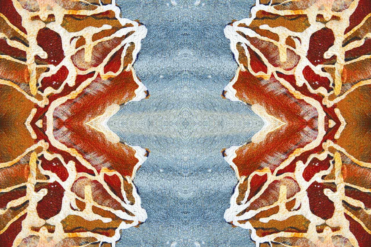Wallpaper Orange and Blue Rose Abstract - £37.50 per sq metre - Image 4