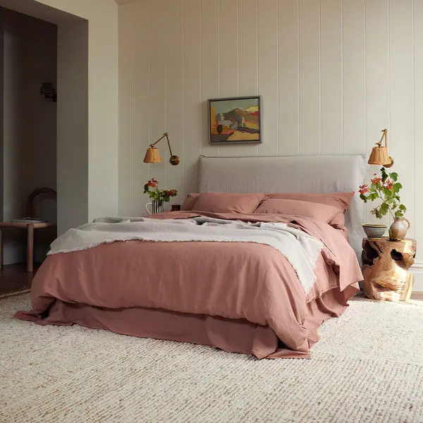 Warm Clay Linen & Cotton Blend Duvet Cover - Image 5