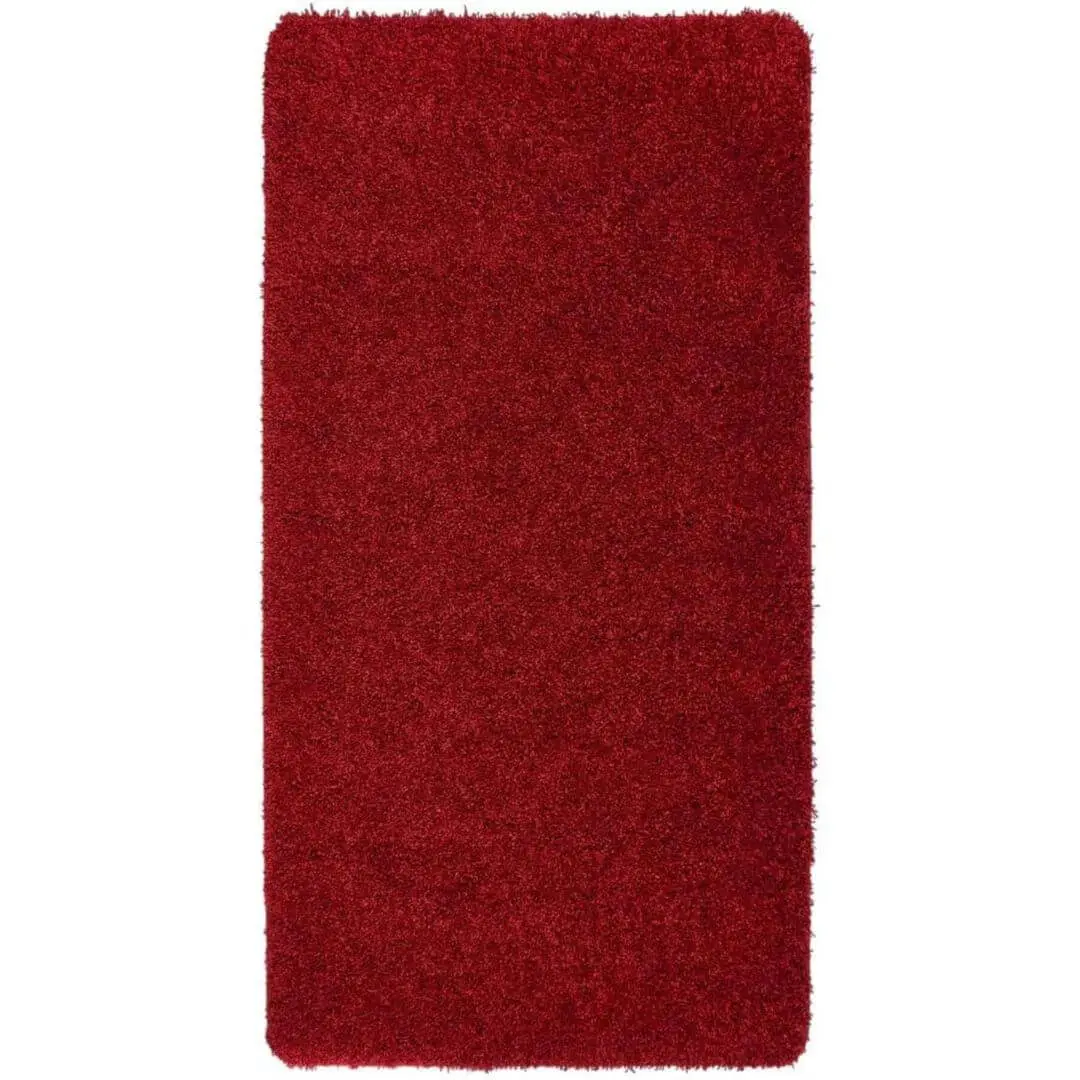 Washable Red Shaggy Rug - Image 2