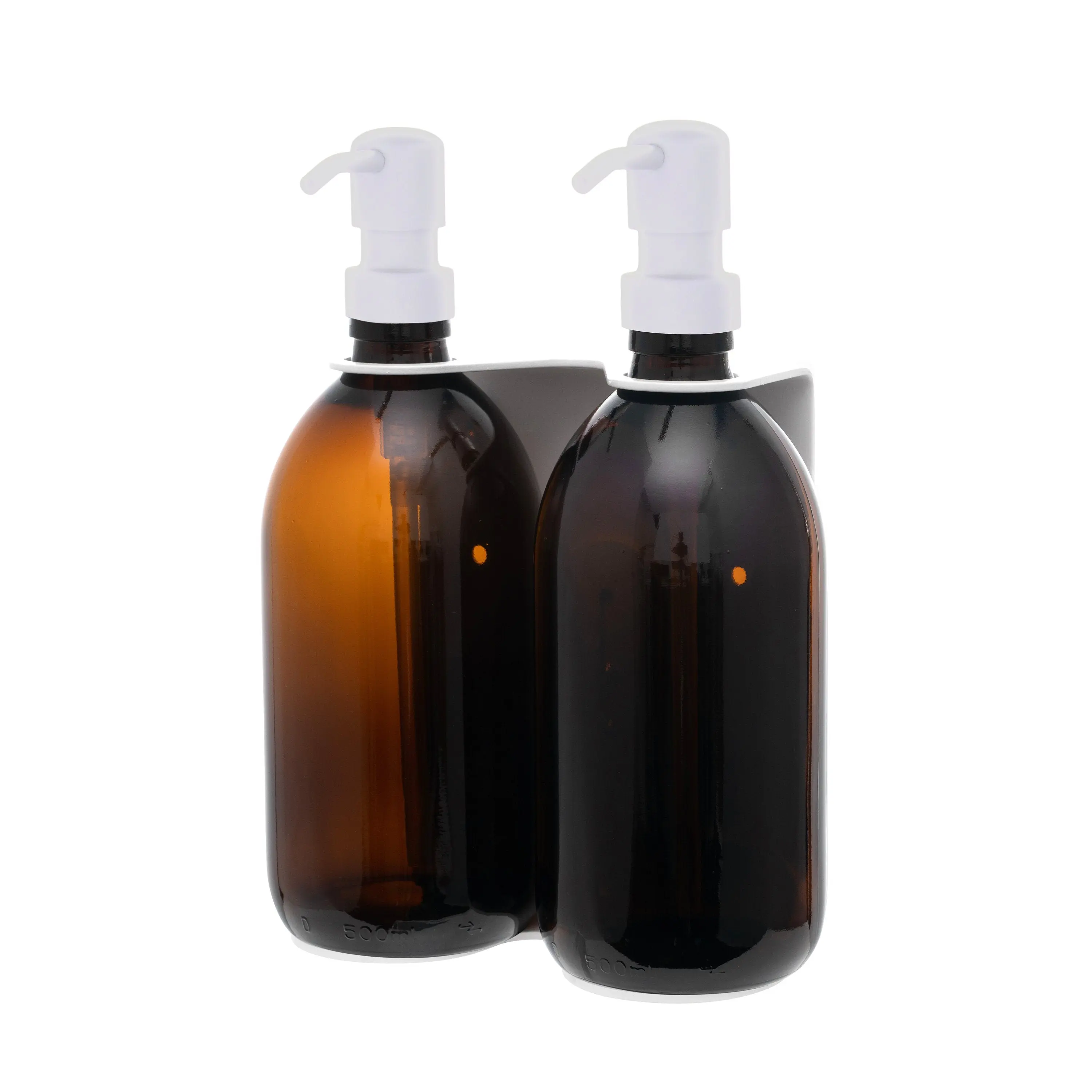 White Double Wall Mounted Soap Dispenser - Image 4