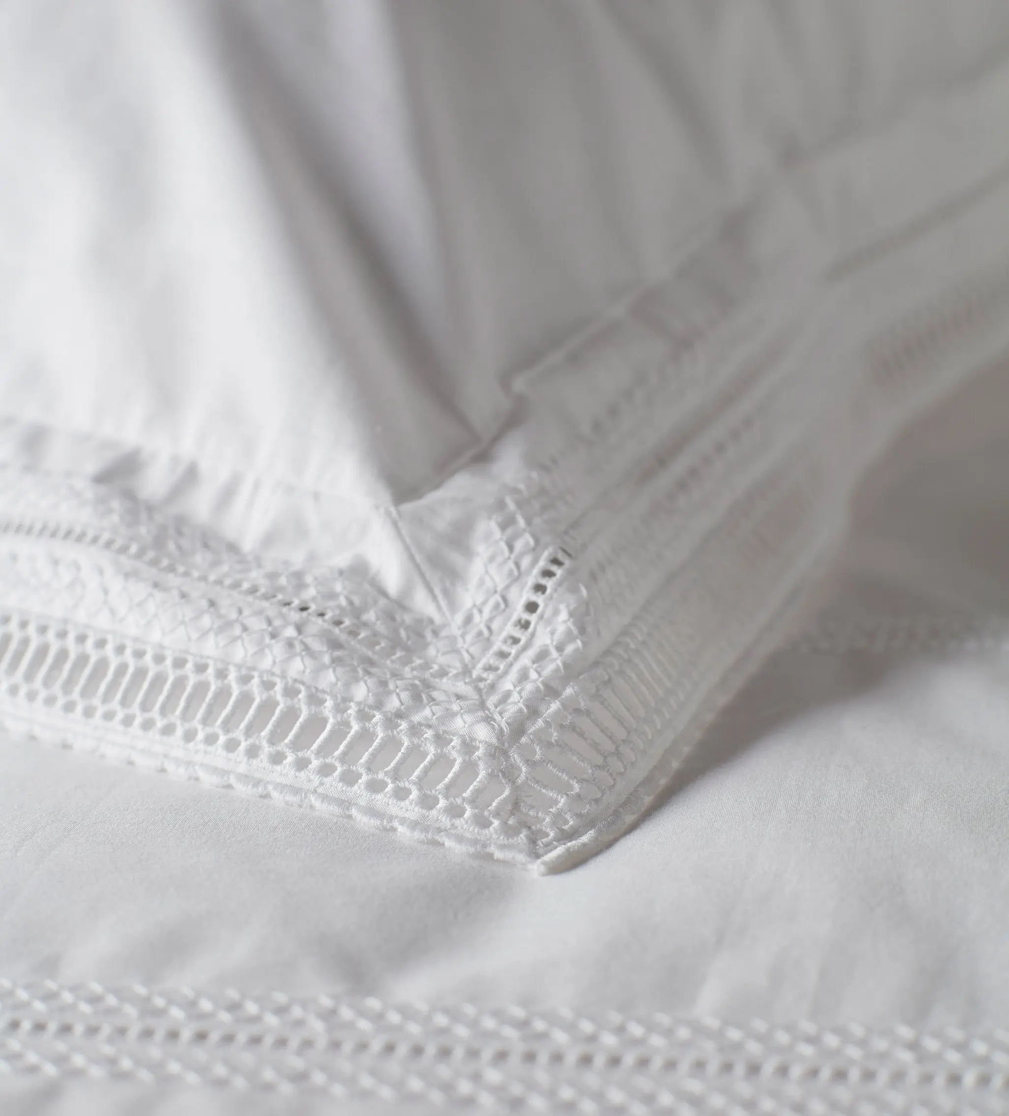 White Freya 100% Cotton Pillowcase