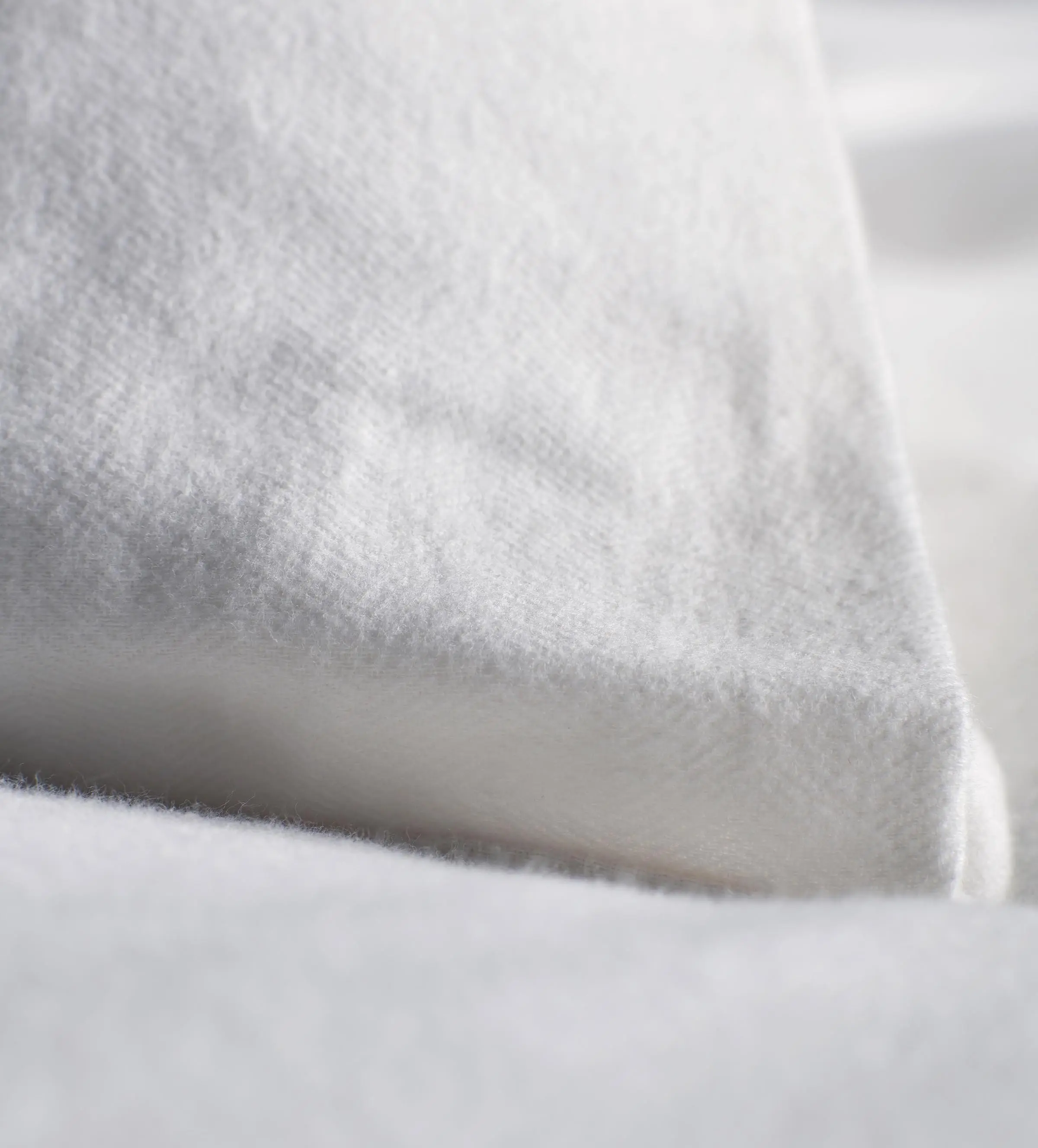 White Henry Brushed 100% Organic Cotton Pillowcase